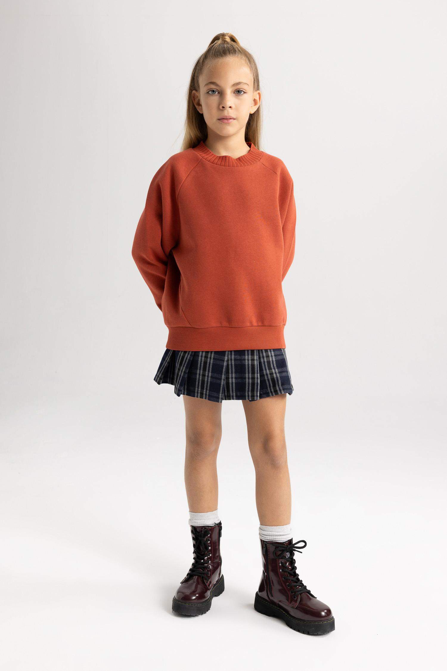 Қыздарға үлкен пішім дөңгелек жаға Свитер