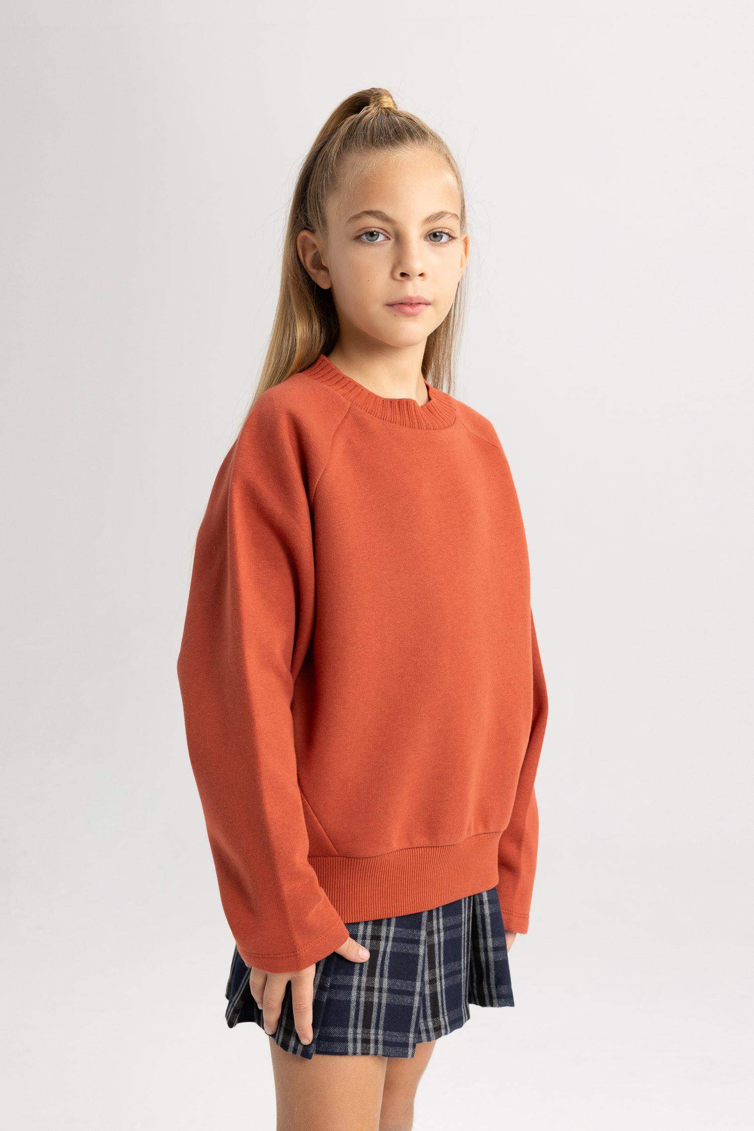 Қыздарға үлкен пішім дөңгелек жаға Свитер