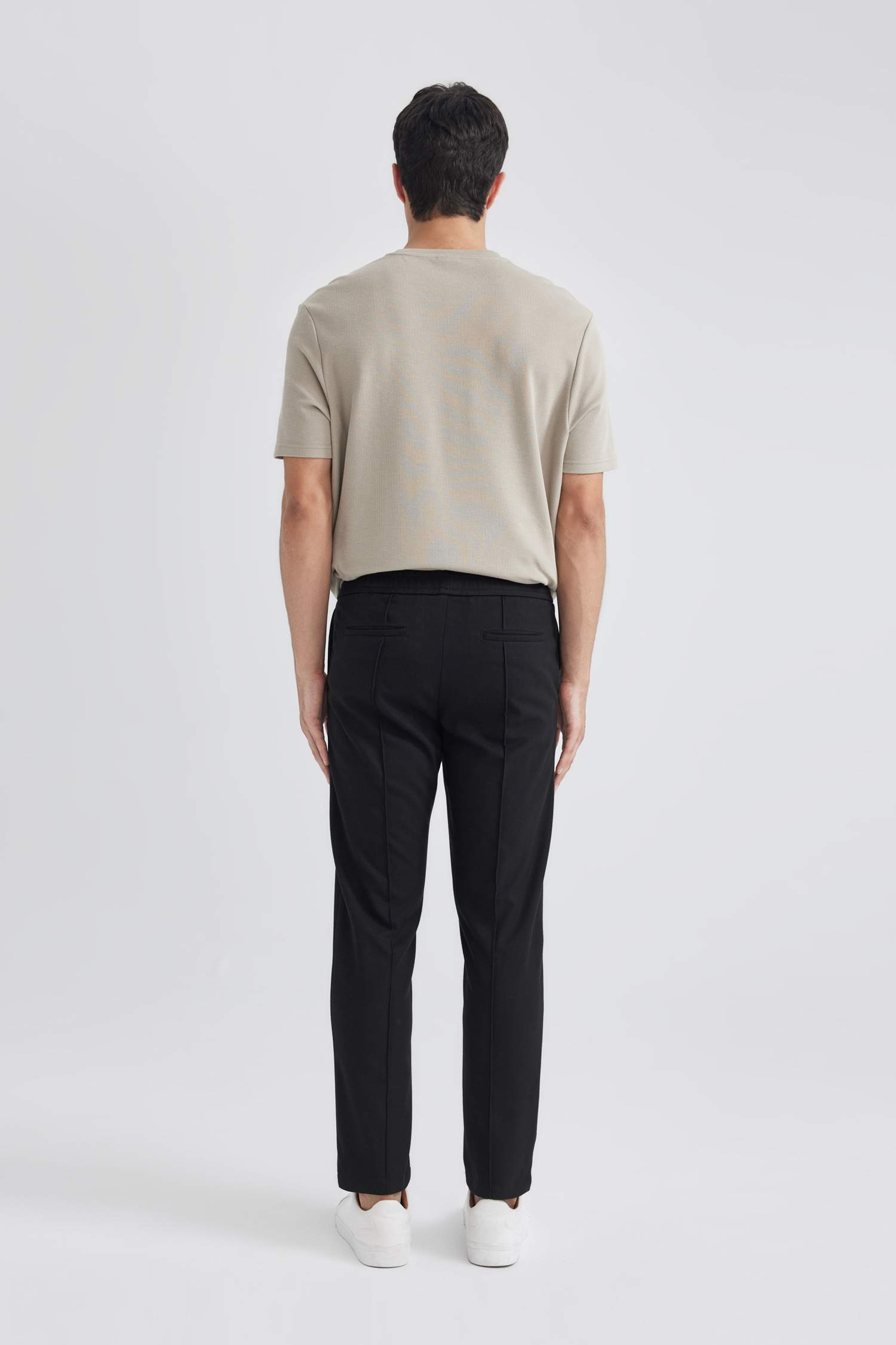 Crop Pantolon Yün Görünümlü Düz Paça