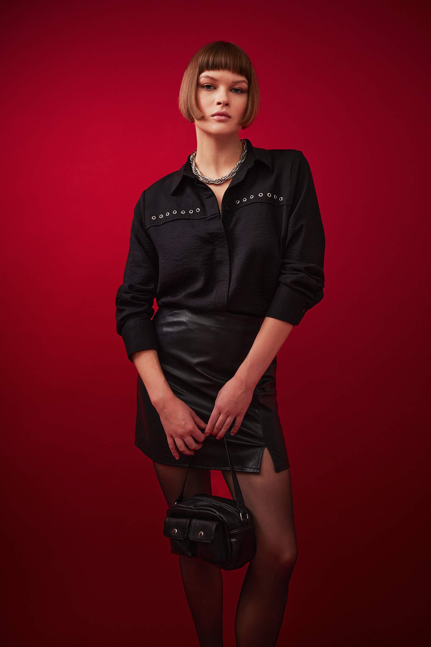 Chemise coupe régulière à Manches Longues