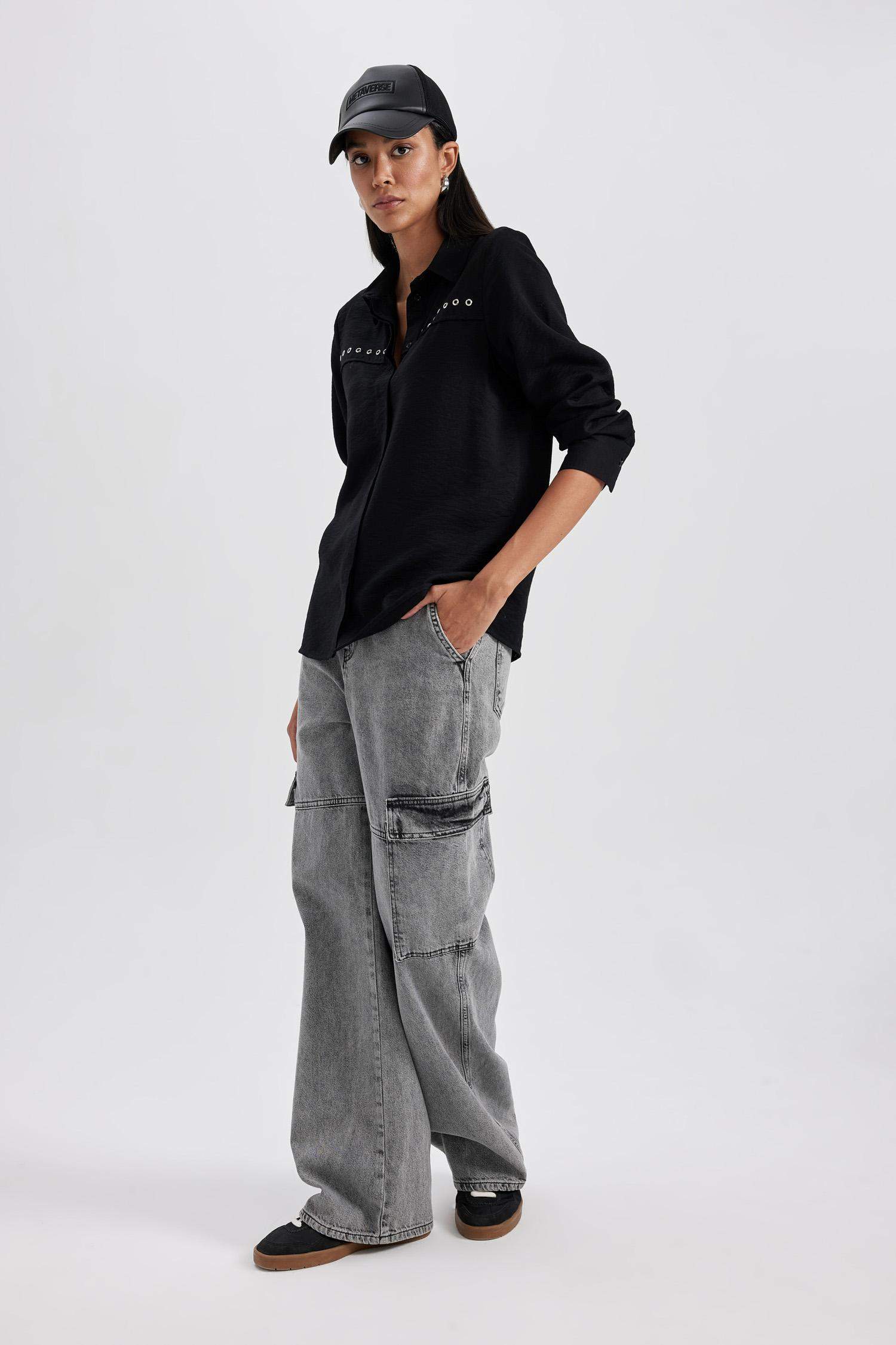 Chemise coupe régulière à Manches Longues