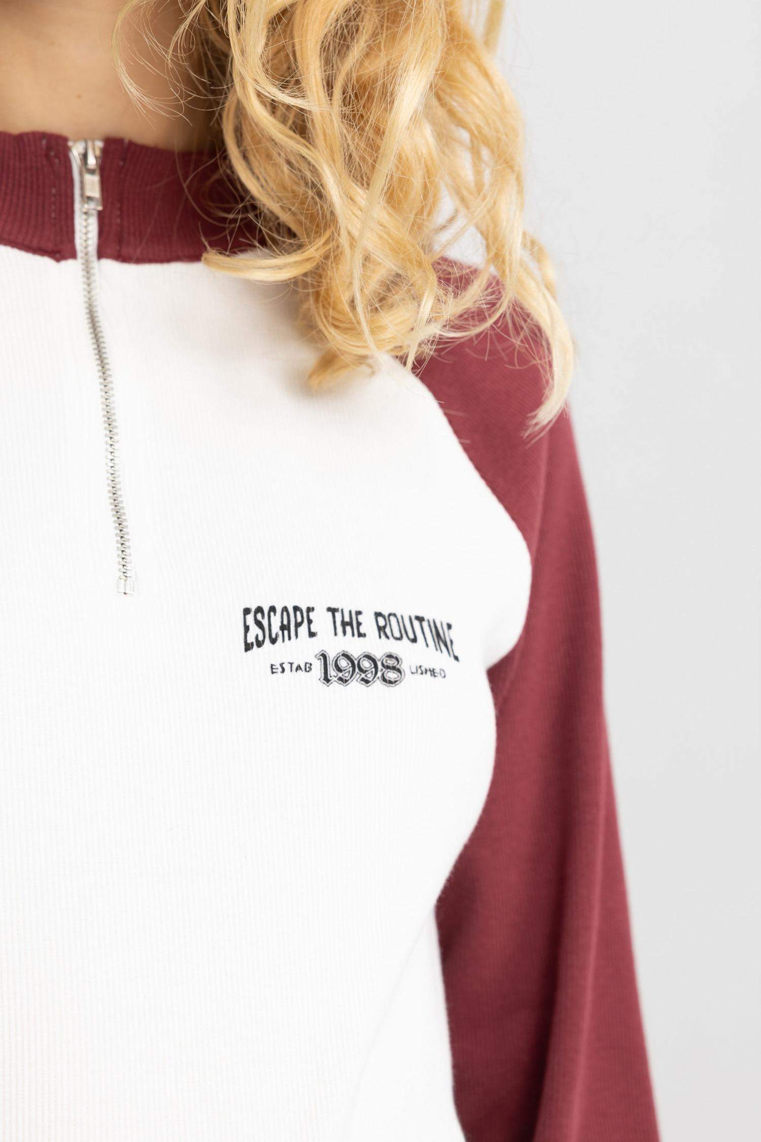 Fitted Fitilli Kaşkorse Uzun Kollu Tişört