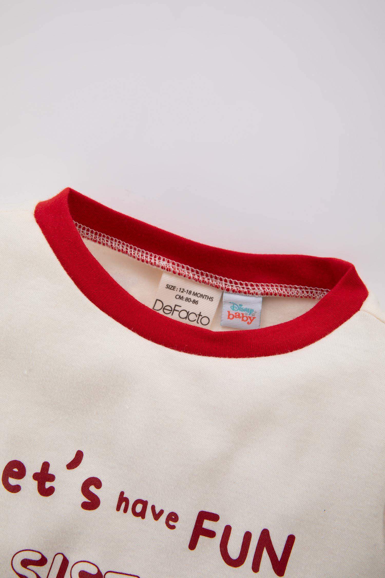 طقم بيجاما بناتي من ديزني ميكي وميني - قطعتين