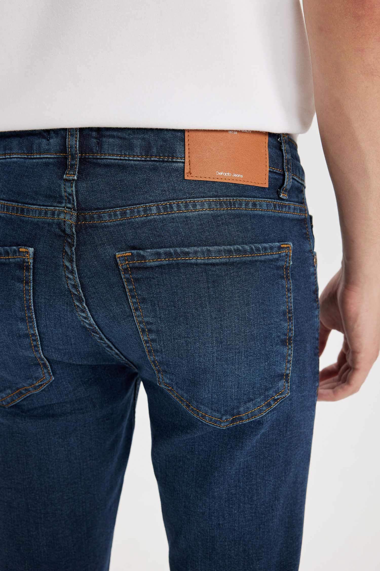 Carlo Skinny Fit Ekstra Dar Kalıp Normal Bel Ekstra Dar Paça Jean Pantolon