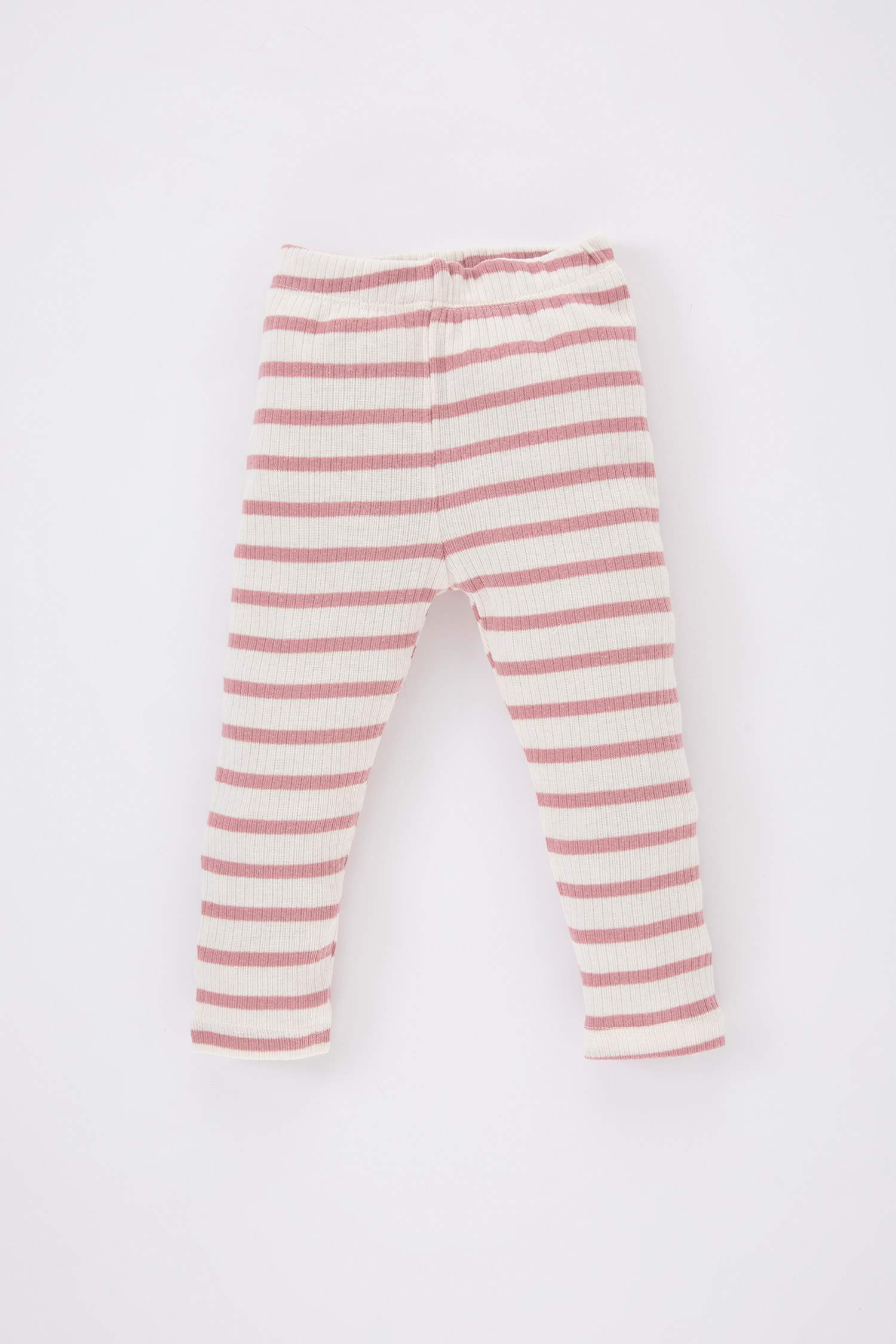 طقم بيجاما بيبي بناتي مخطط مضلع قصة عادية - قطعتين