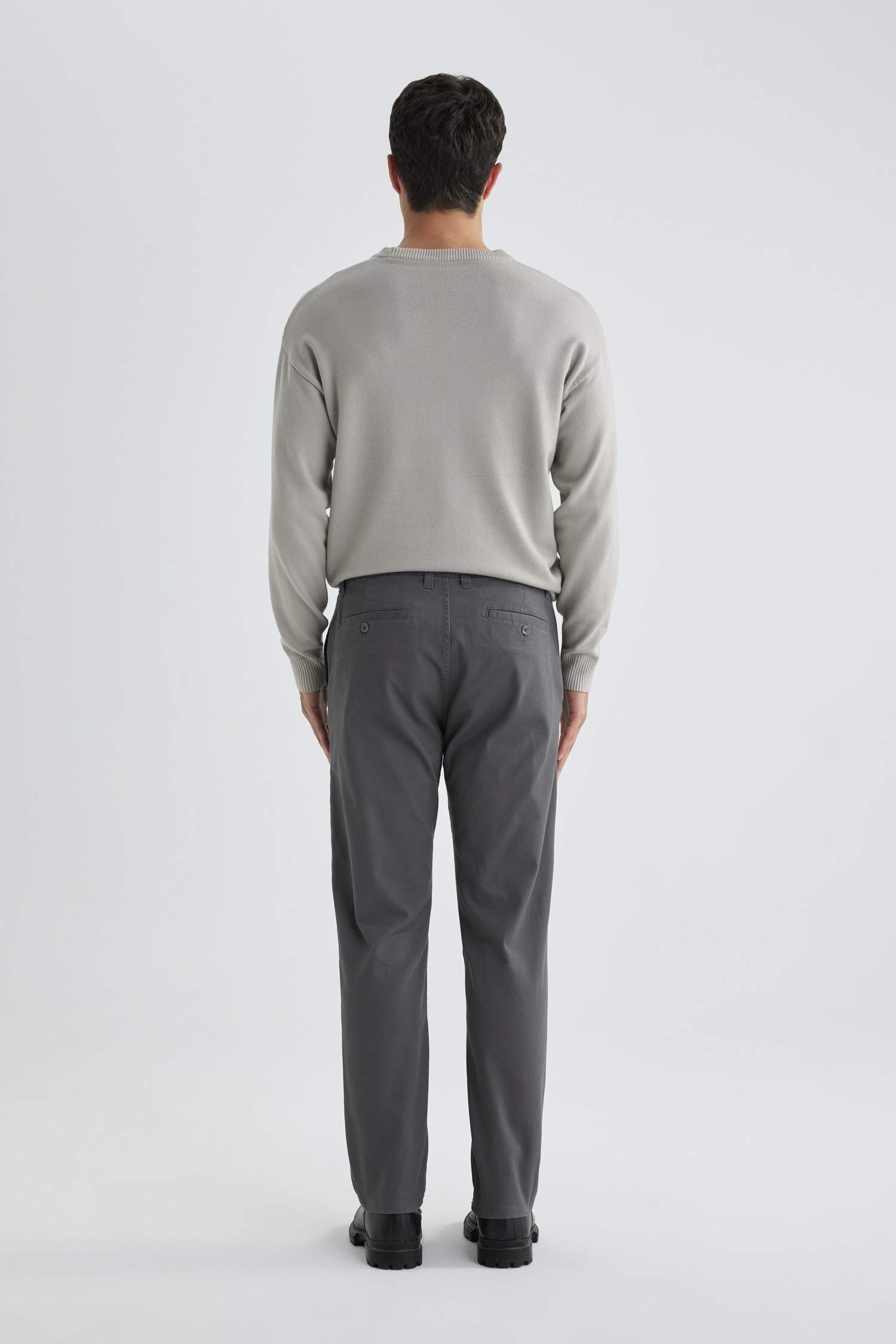 Regular Fit Normal Kesim Gabardin Chino Kanvas Pantolon Yazlık Fermuar Cepli Düz Paça