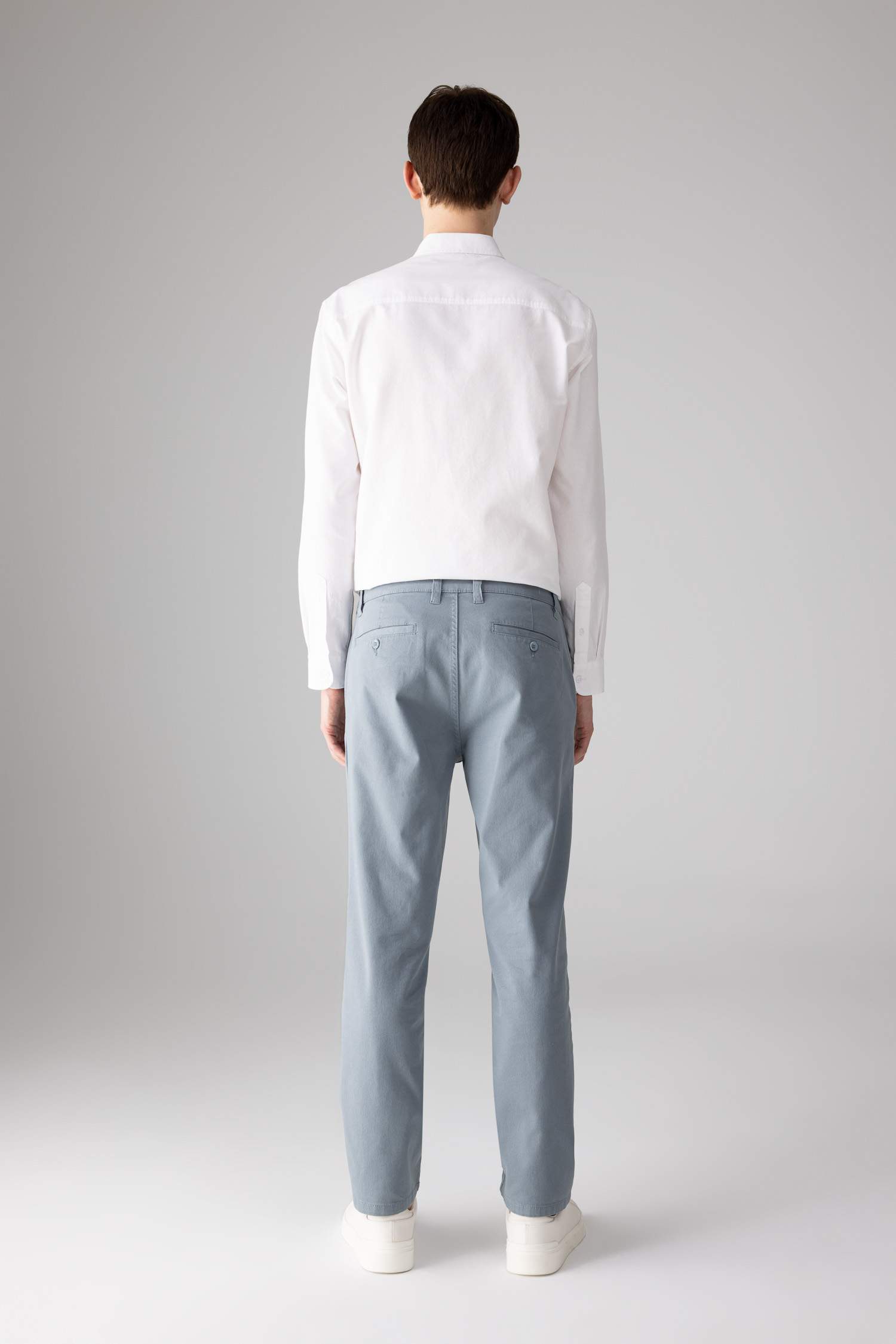 Regular Fit Normal Kesim Gabardin Chino Kanvas Pantolon Yazlık Fermuar Cepli Düz Paça