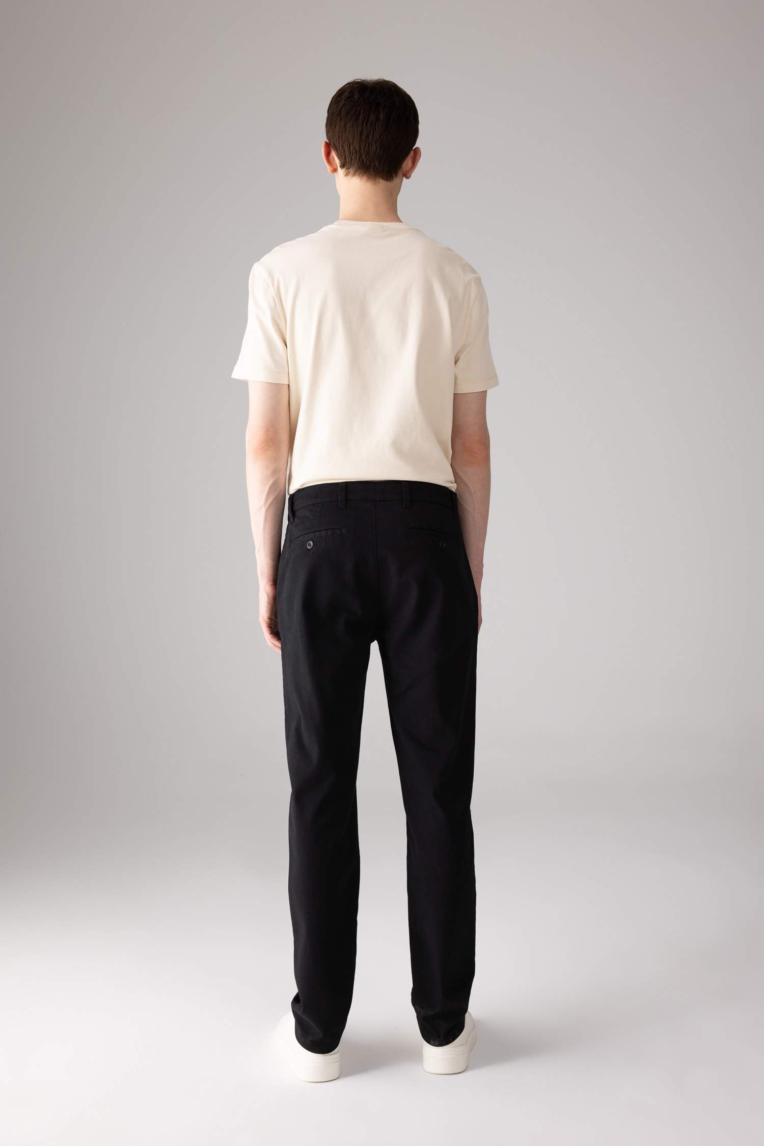 Regular Fit Normal Kesim Gabardin Chino Kanvas Pantolon Yazlık Fermuar Cepli Düz Paça