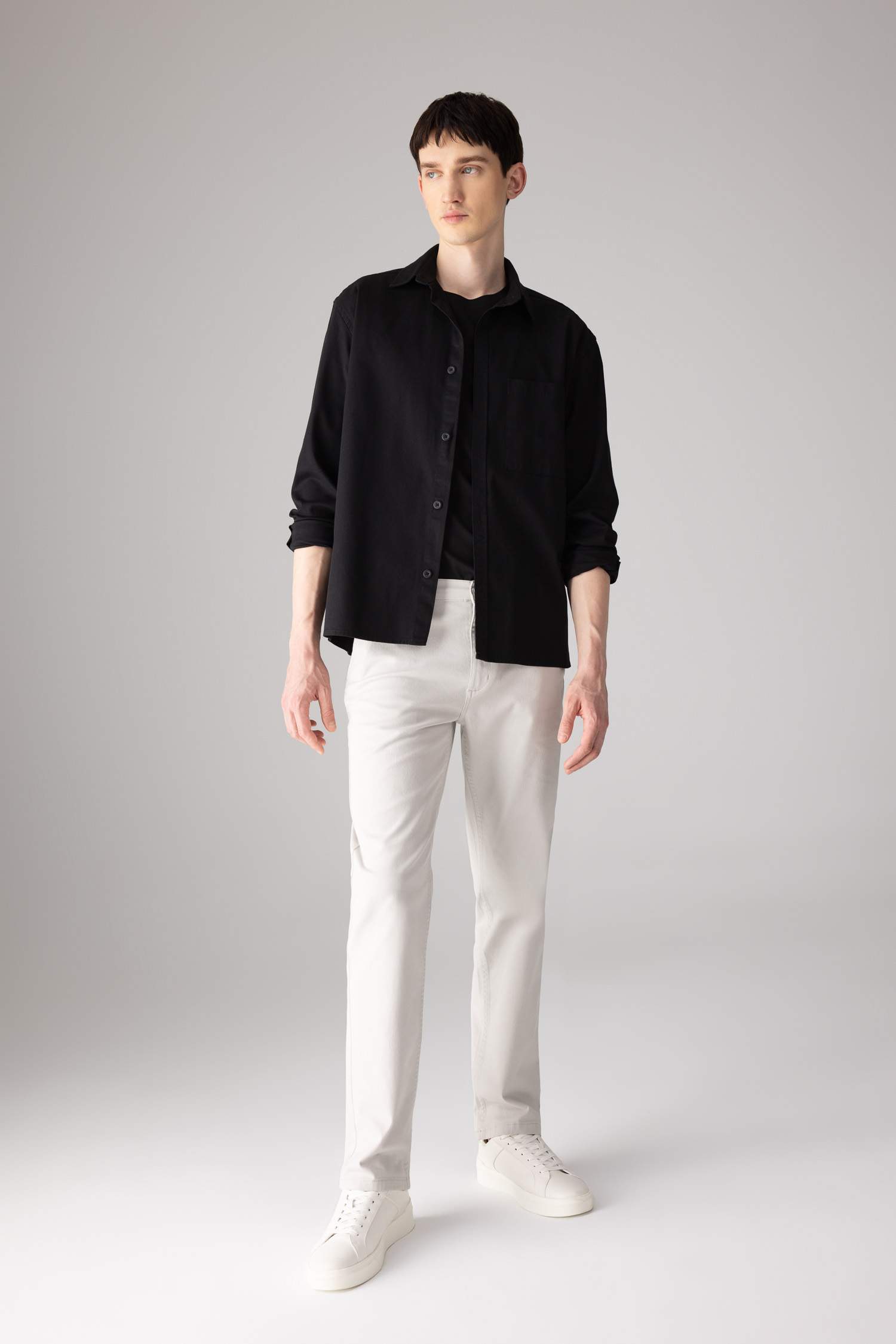 Regular Fit Normal Kesim Gabardin Chino Kanvas Pantolon Yazlık Fermuar Cepli Düz Paça