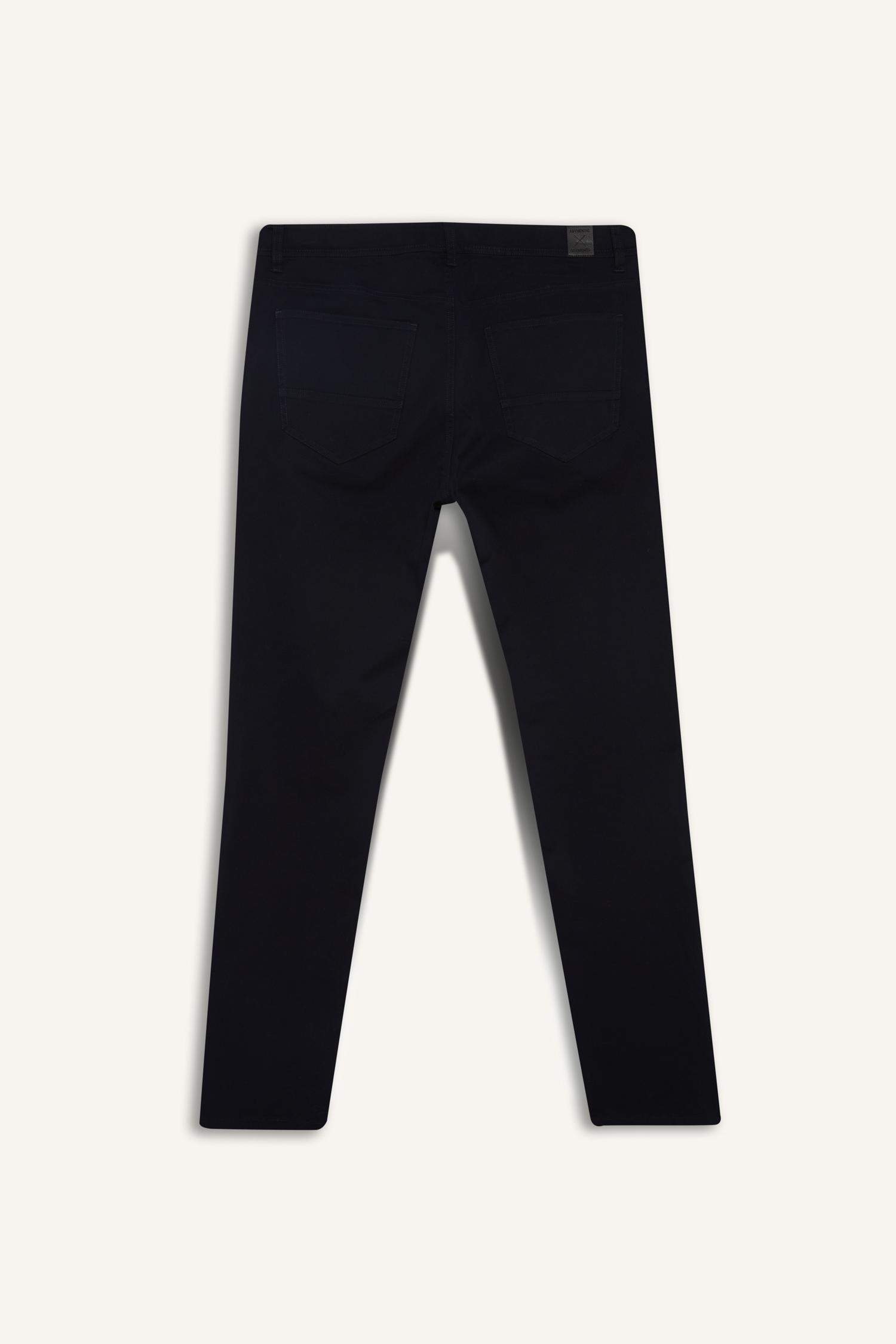 Slim Fit Dar Kesim Dar Paça Cepli Pantolon