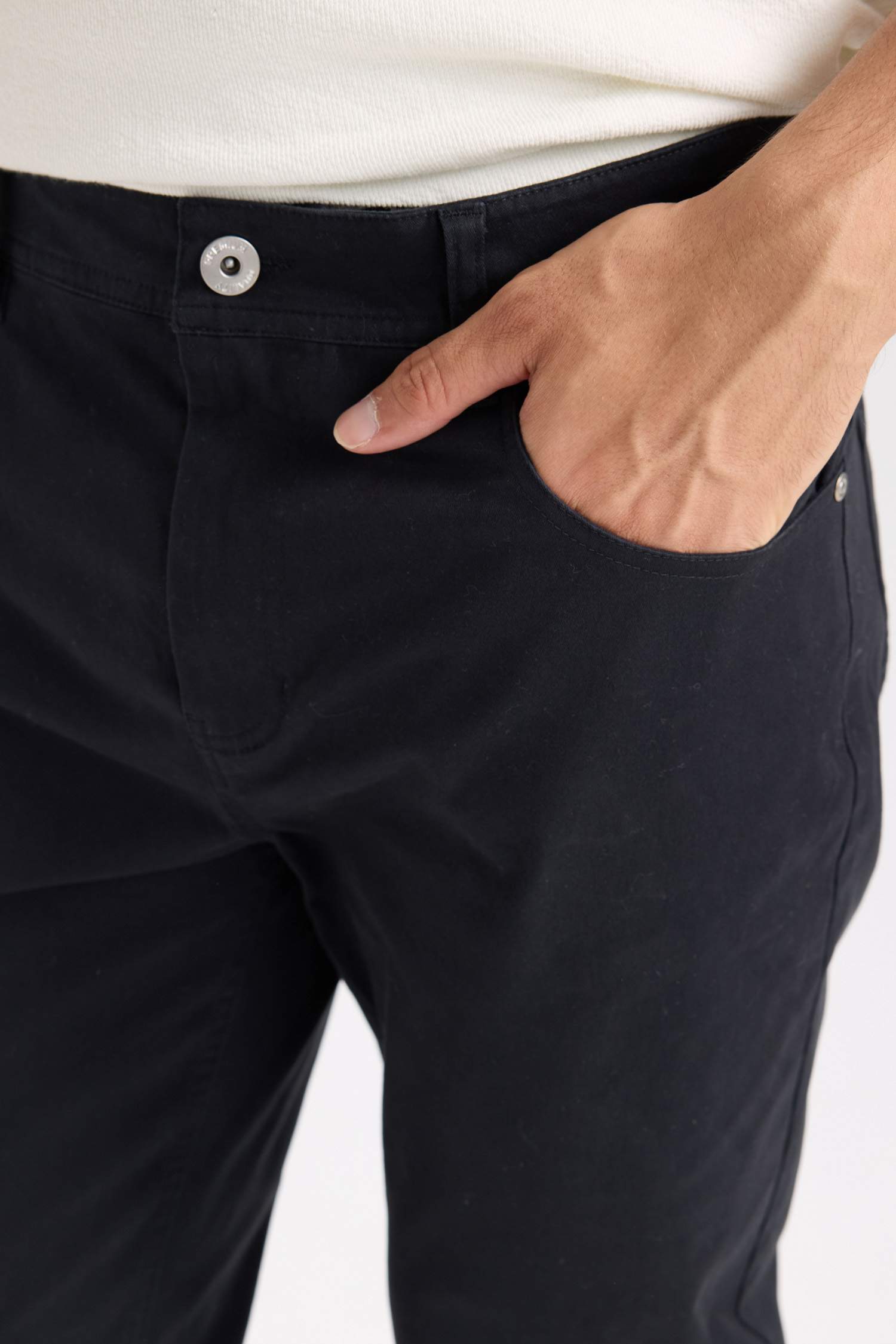 Slim Fit Super Skinny Leg Black Chino Pants