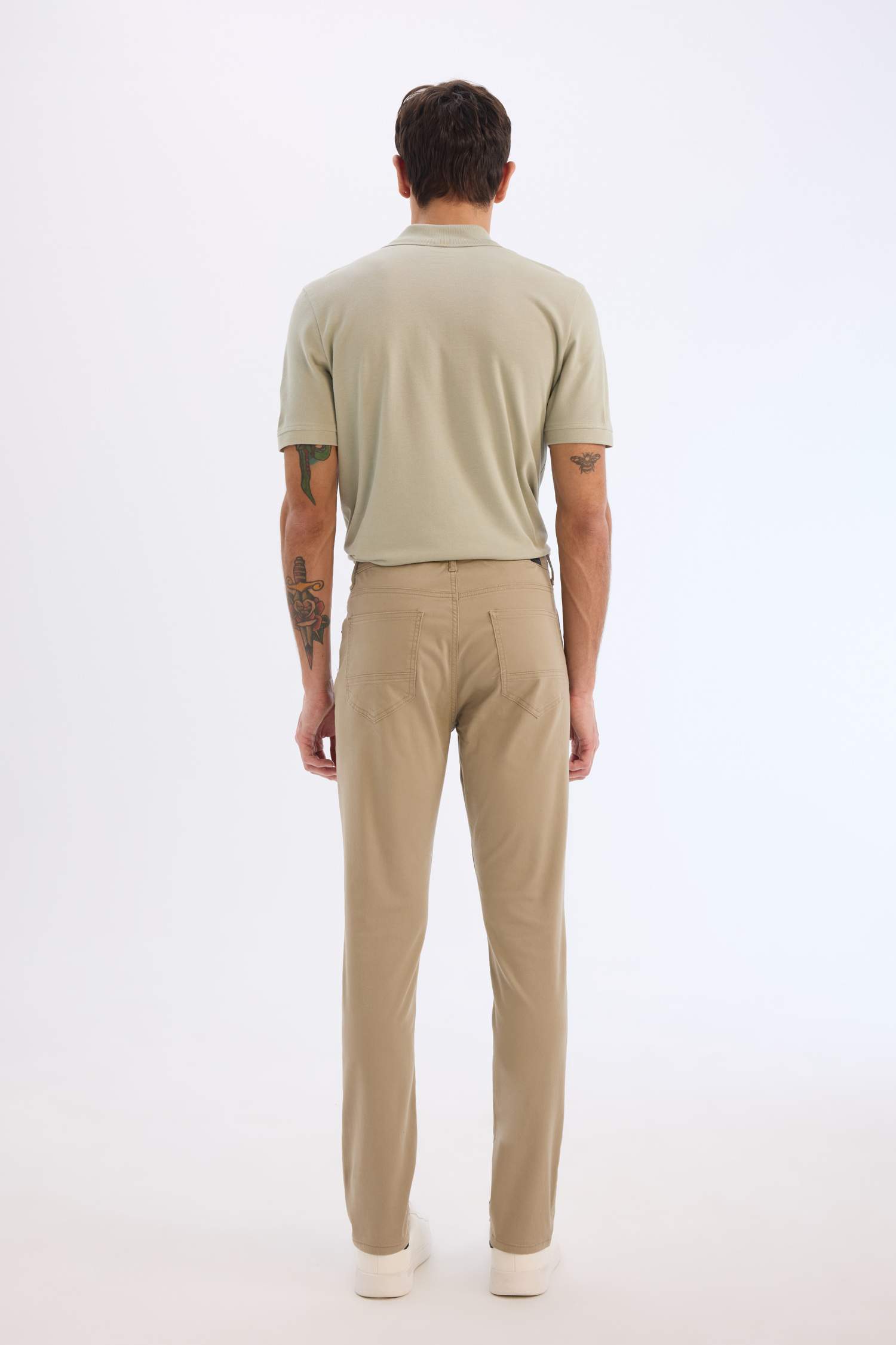 Yazlık Gabardin Chino Kanvas Pantolon Slim Fit Dar Kesim Dar Paça Cepli