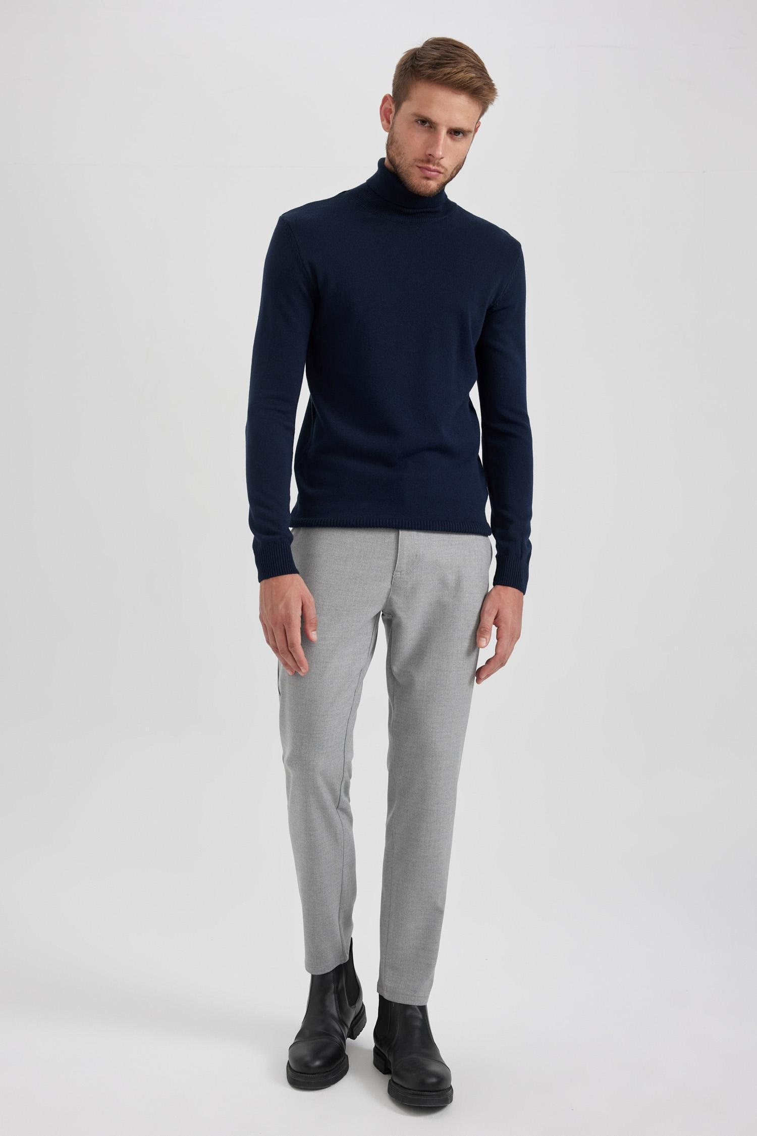DeFacto Slim Fit Dar Paça Basic Chino Pantolon görsel 3