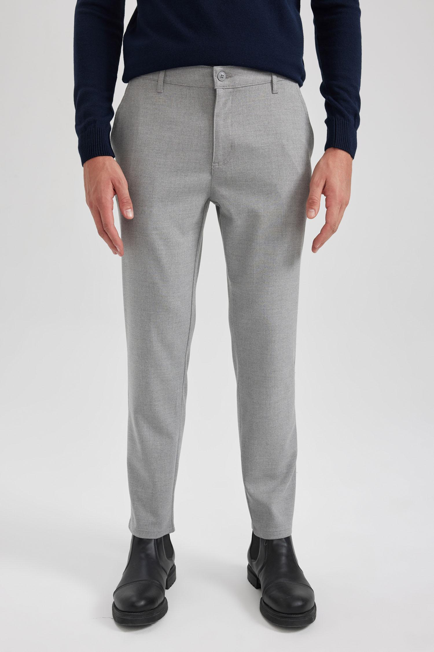 DeFacto Slim Fit Dar Paça Basic Chino Pantolon görsel 4