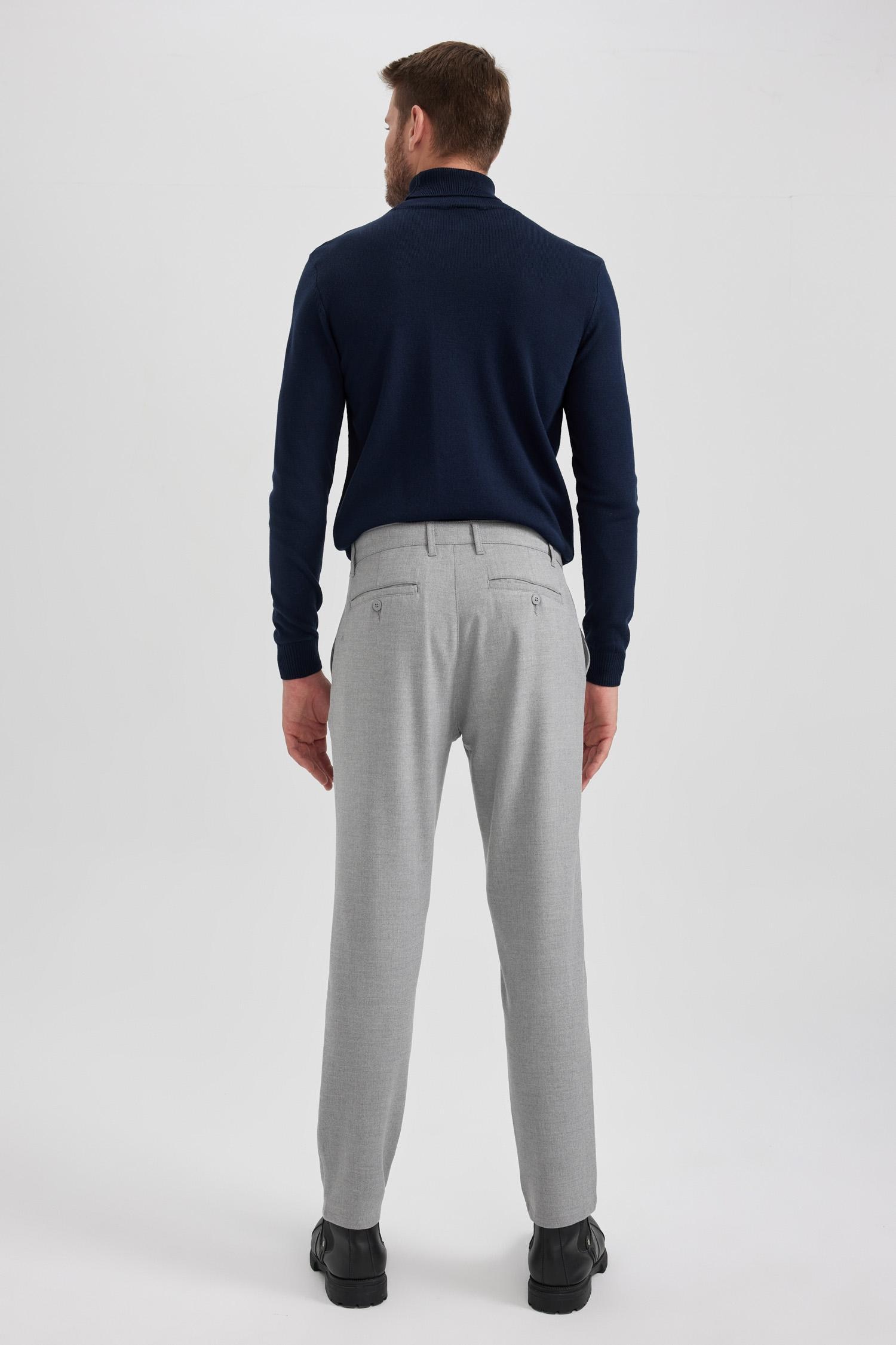 DeFacto Slim Fit Dar Paça Basic Chino Pantolon görsel 6