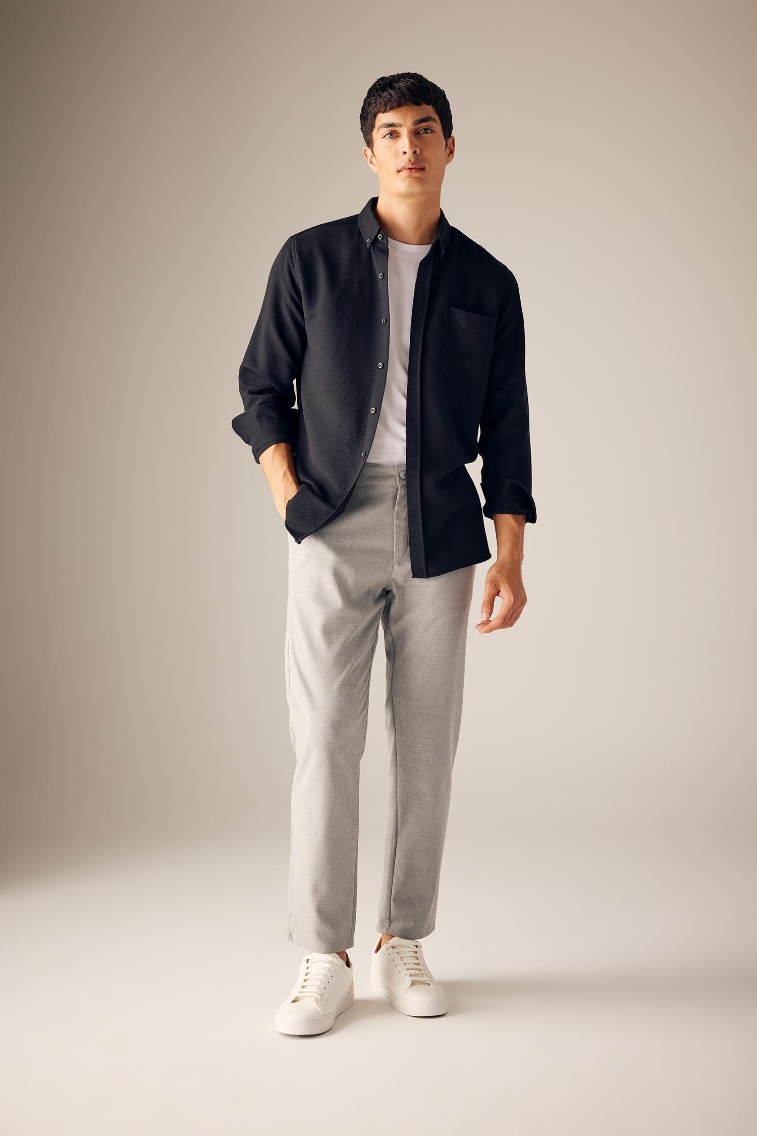 DeFacto Slim Fit Dar Paça Basic Chino Pantolon görsel 7