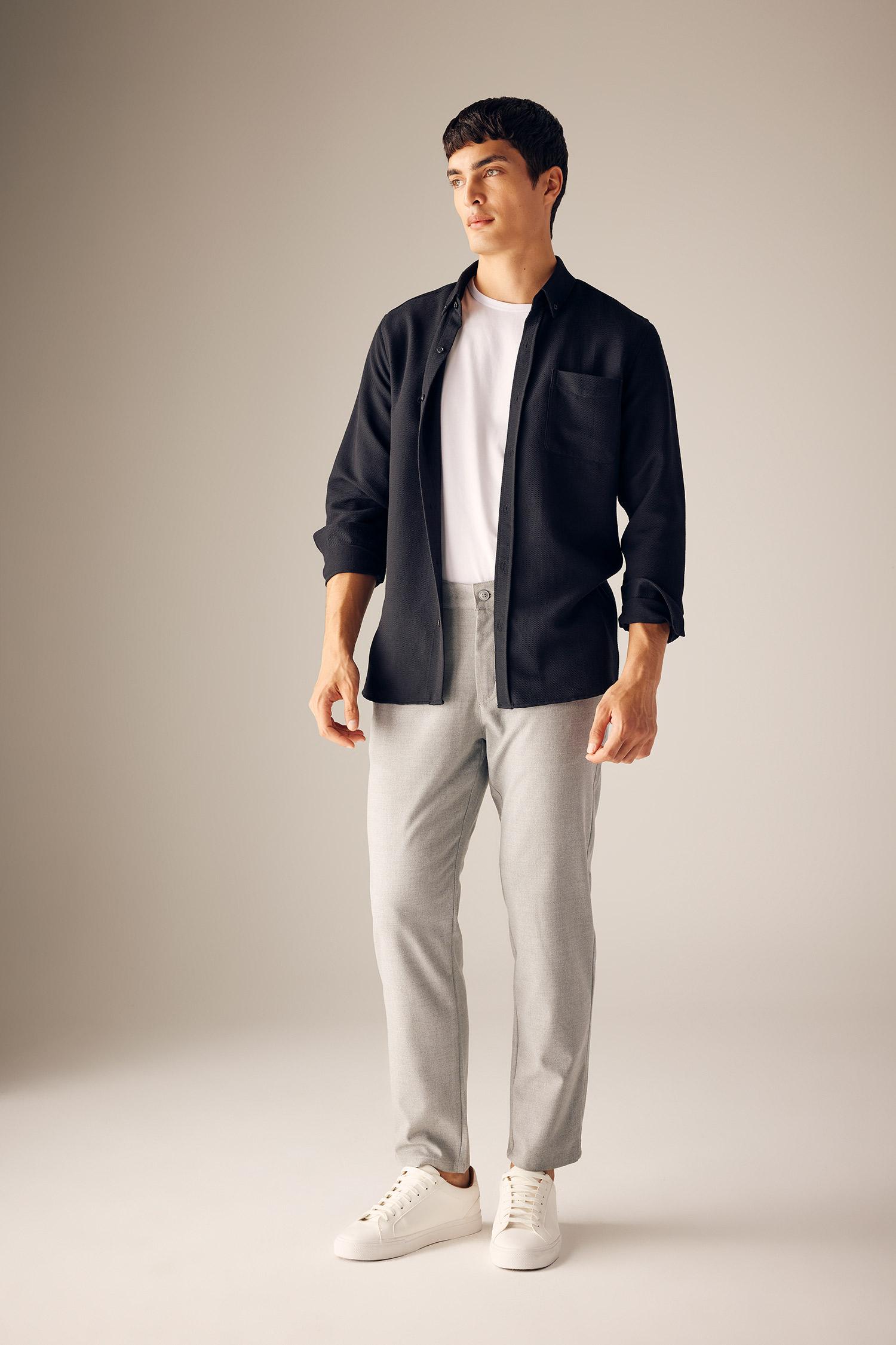 DeFacto Slim Fit Dar Paça Basic Chino Pantolon görsel 8