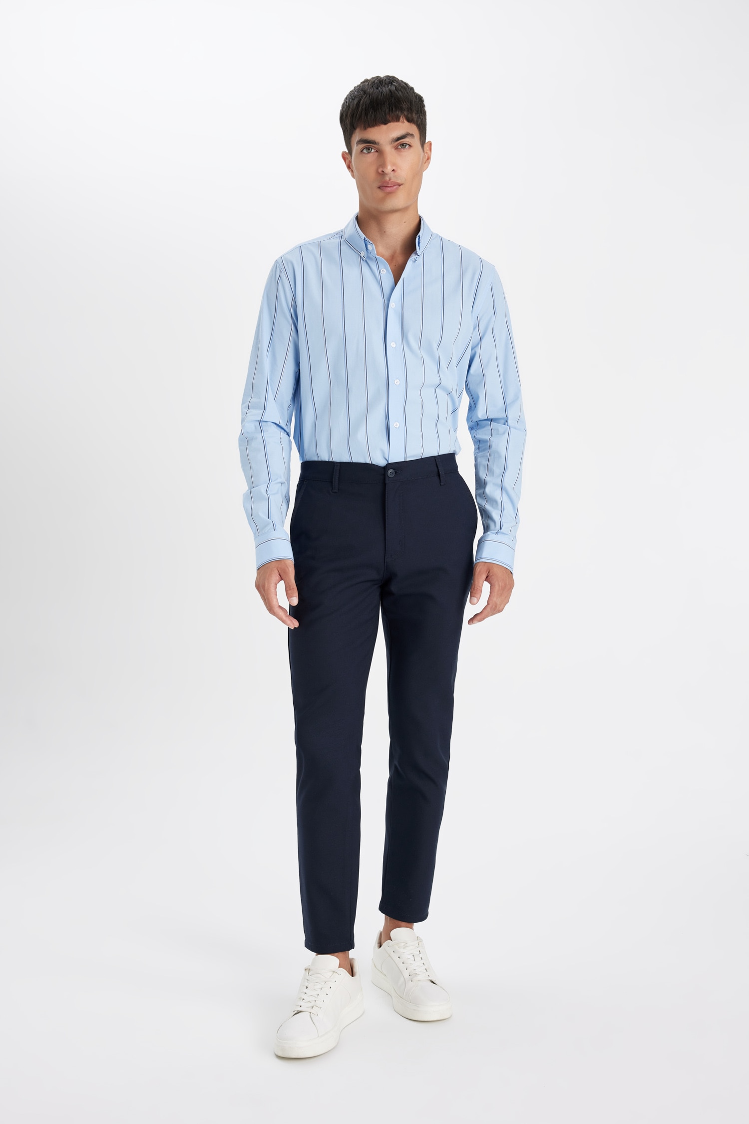 DeFacto Slim Fit Dar Paça Basic Chino Pantolon görsel 3