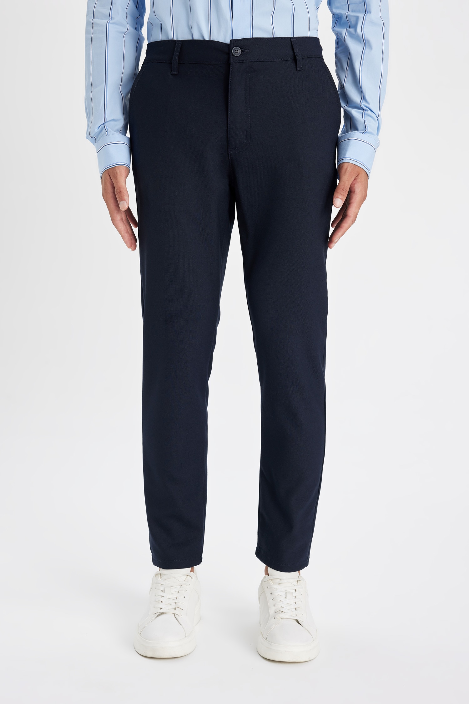 DeFacto Slim Fit Dar Paça Basic Chino Pantolon görsel 5