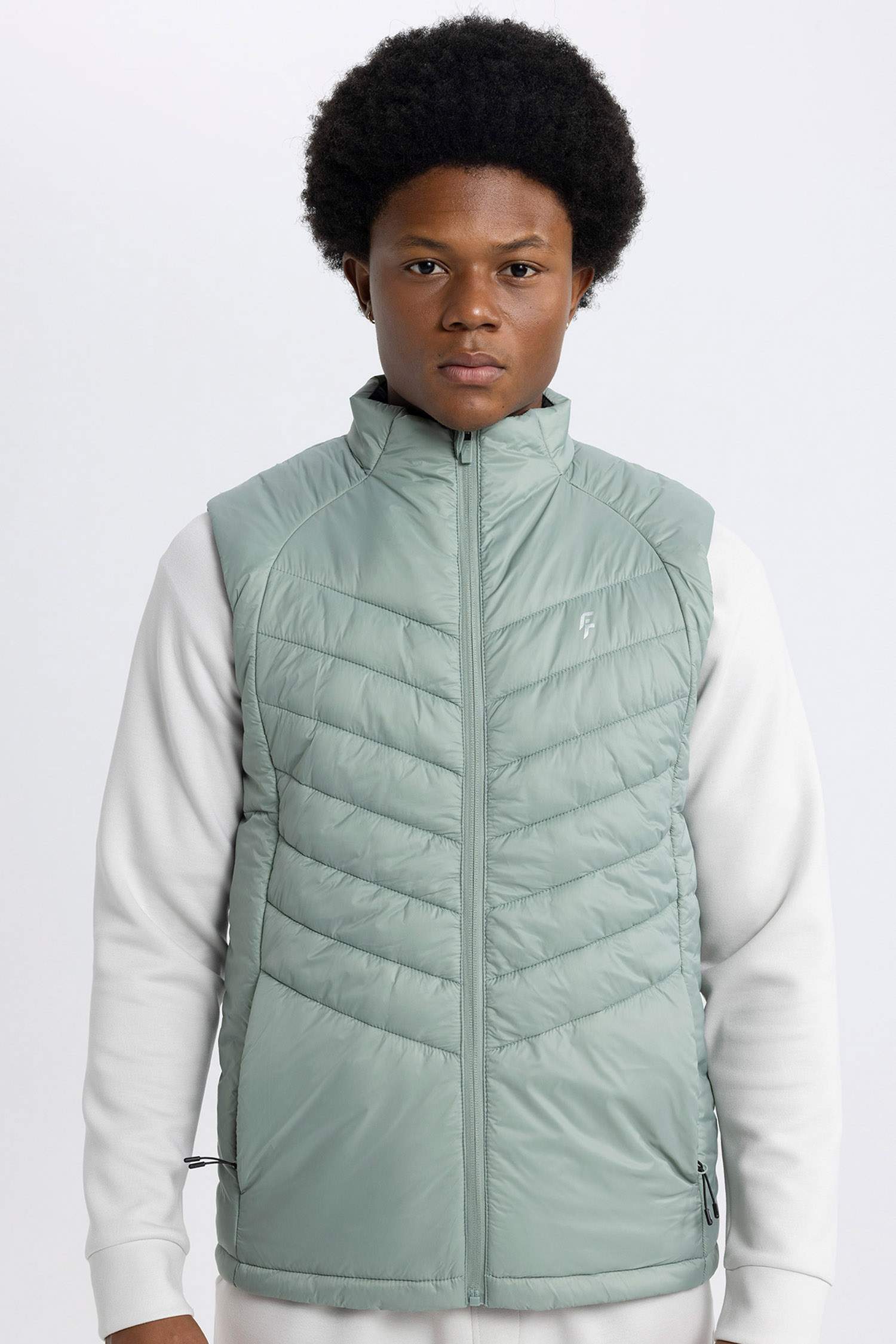 Slim Fit Şişme Yelek Dar Kesim Su İtici Rüzgar Geçirmez Fermuarlı Cepli