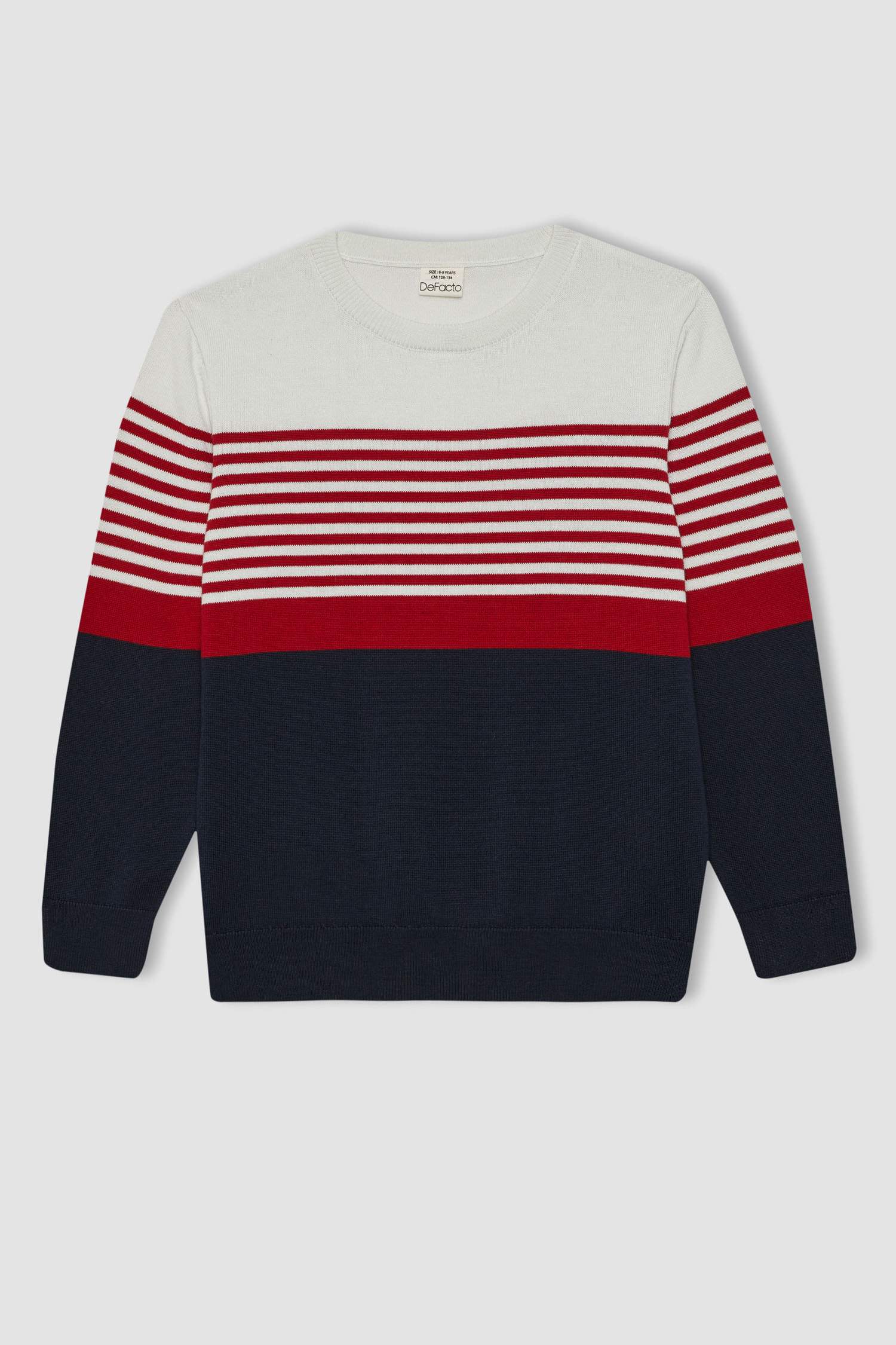 Свитер стандартного кроя с круглым вырезом для мальчиков