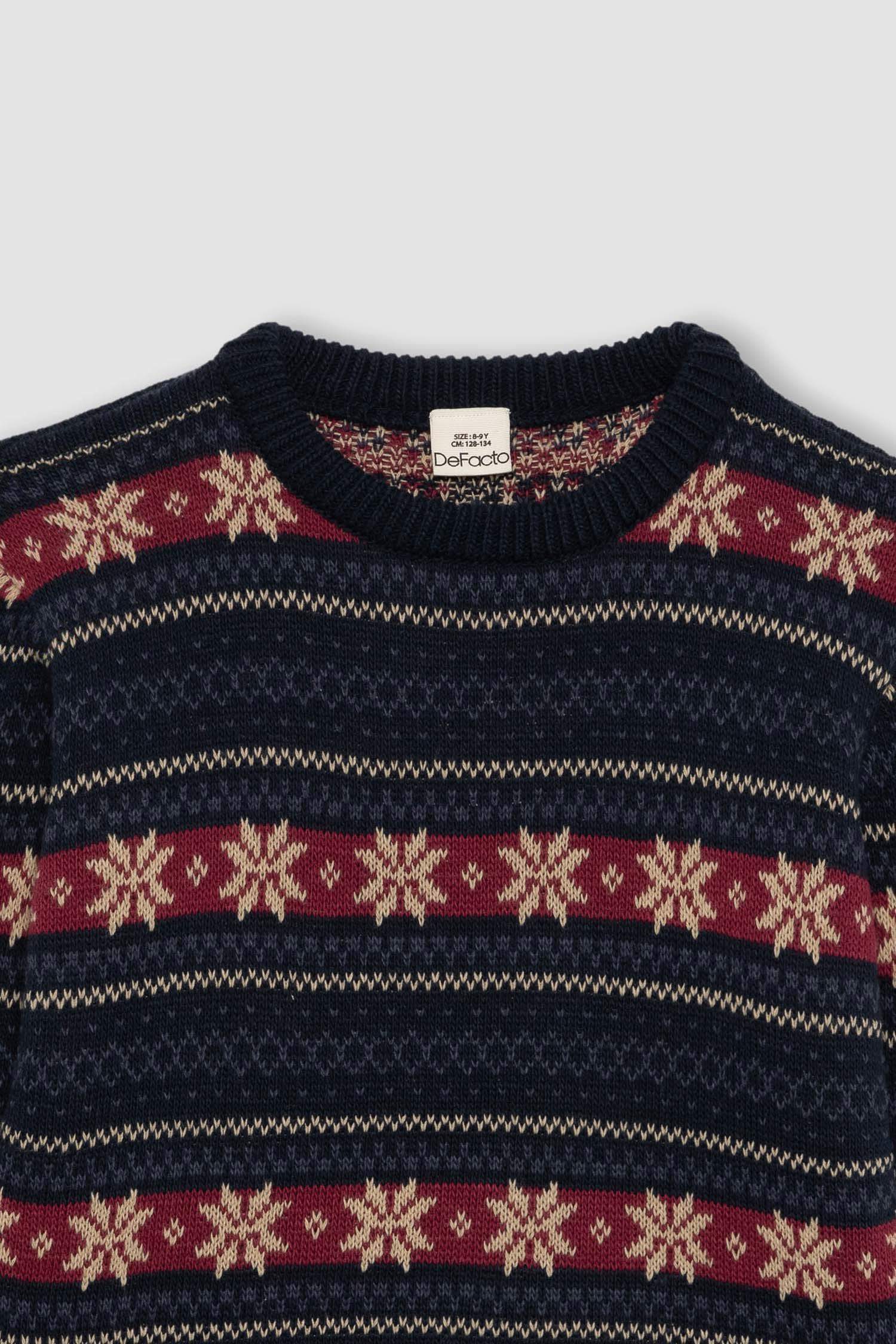 Boy New Year Themed Crew Neck Pullover