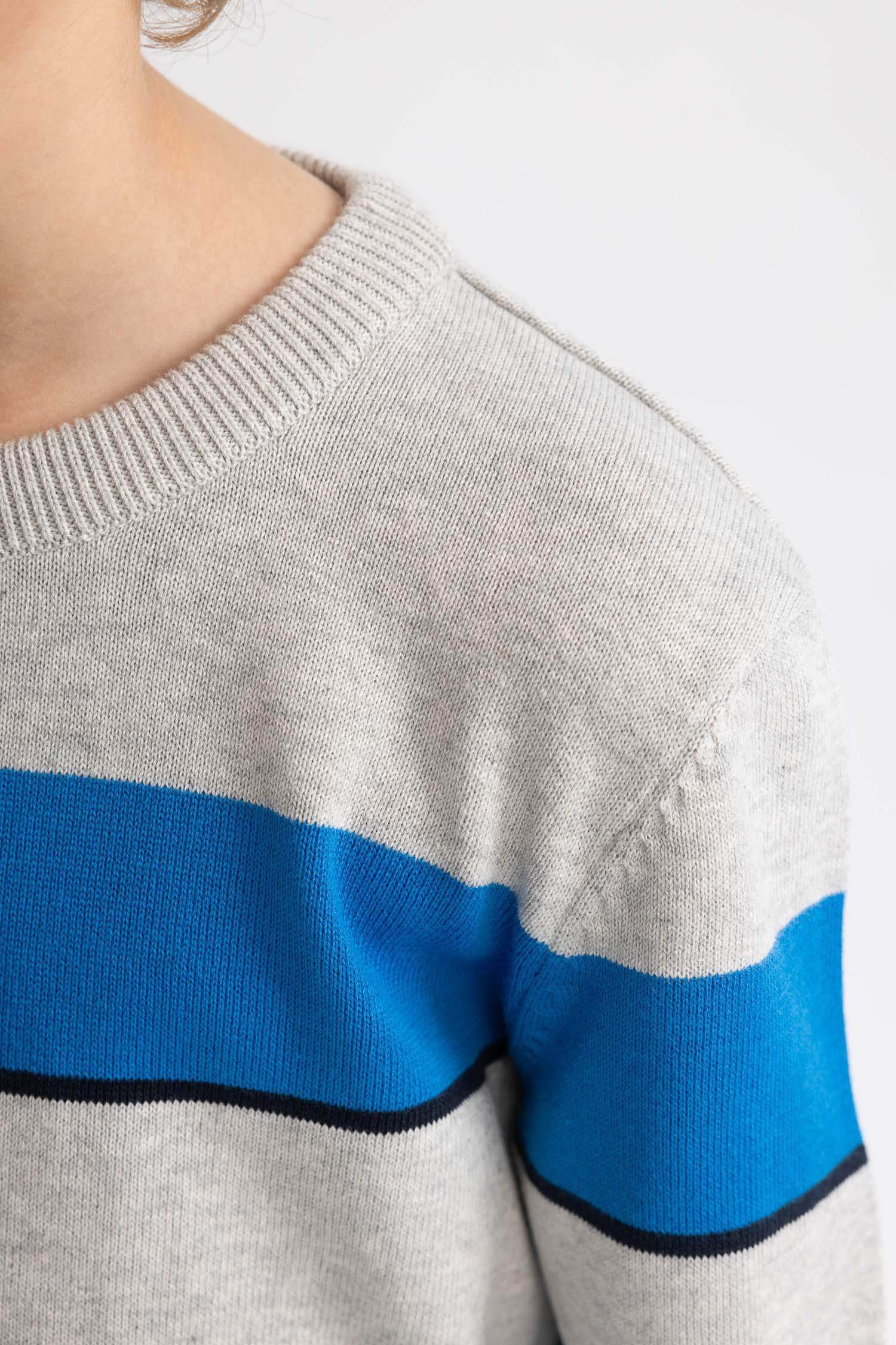 Свитер стандартного кроя с круглым вырезом для мальчиков