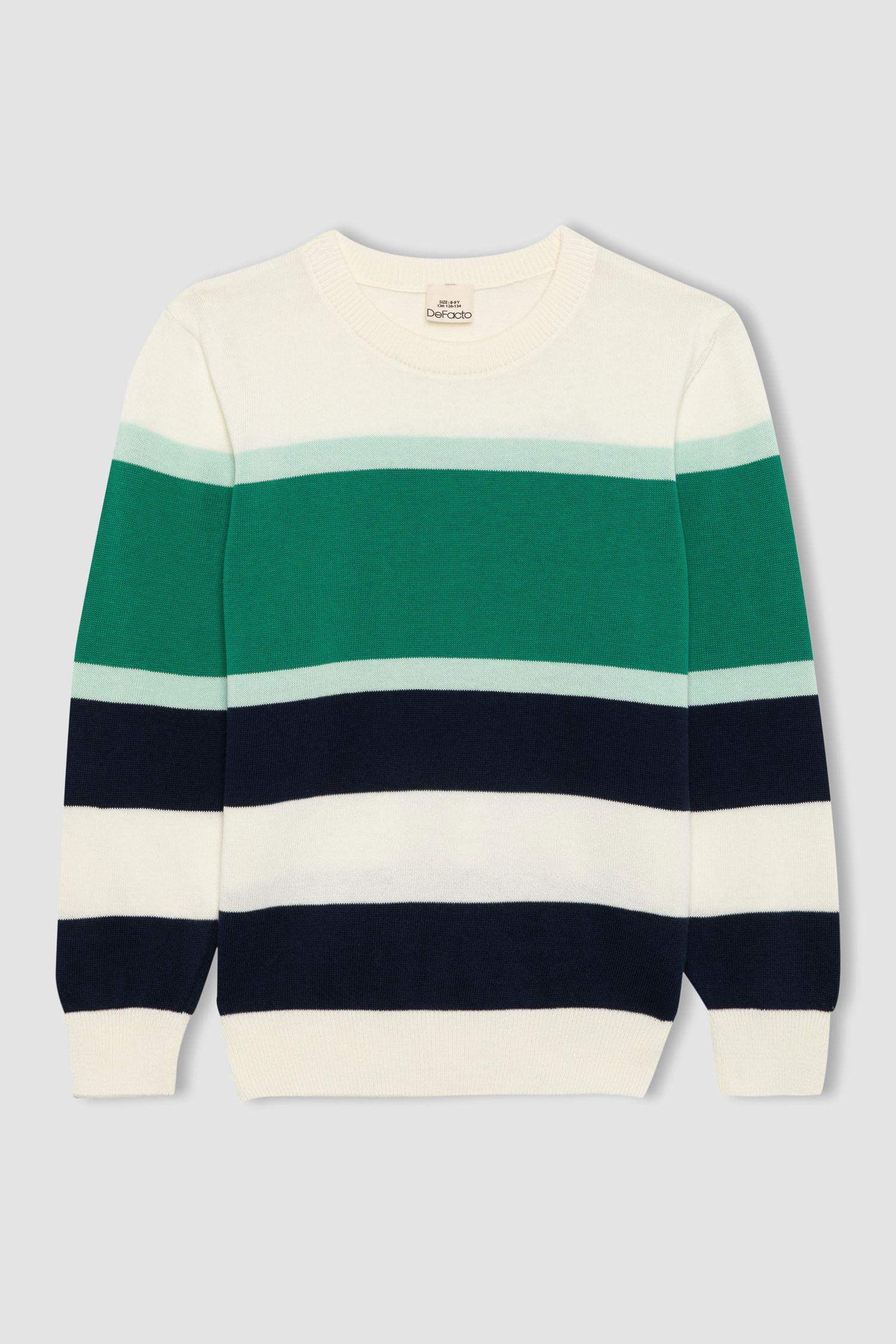 Свитер стандартного кроя с круглым вырезом для мальчиков