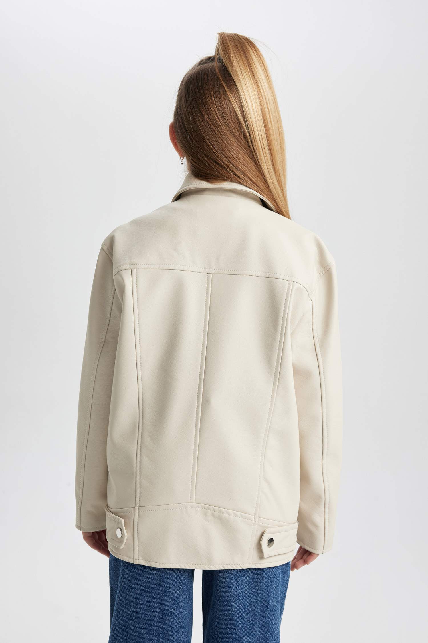 Куртка из искусственной кожи водоотталкивающая ткань оверсайз из искусственной кожи для девочек