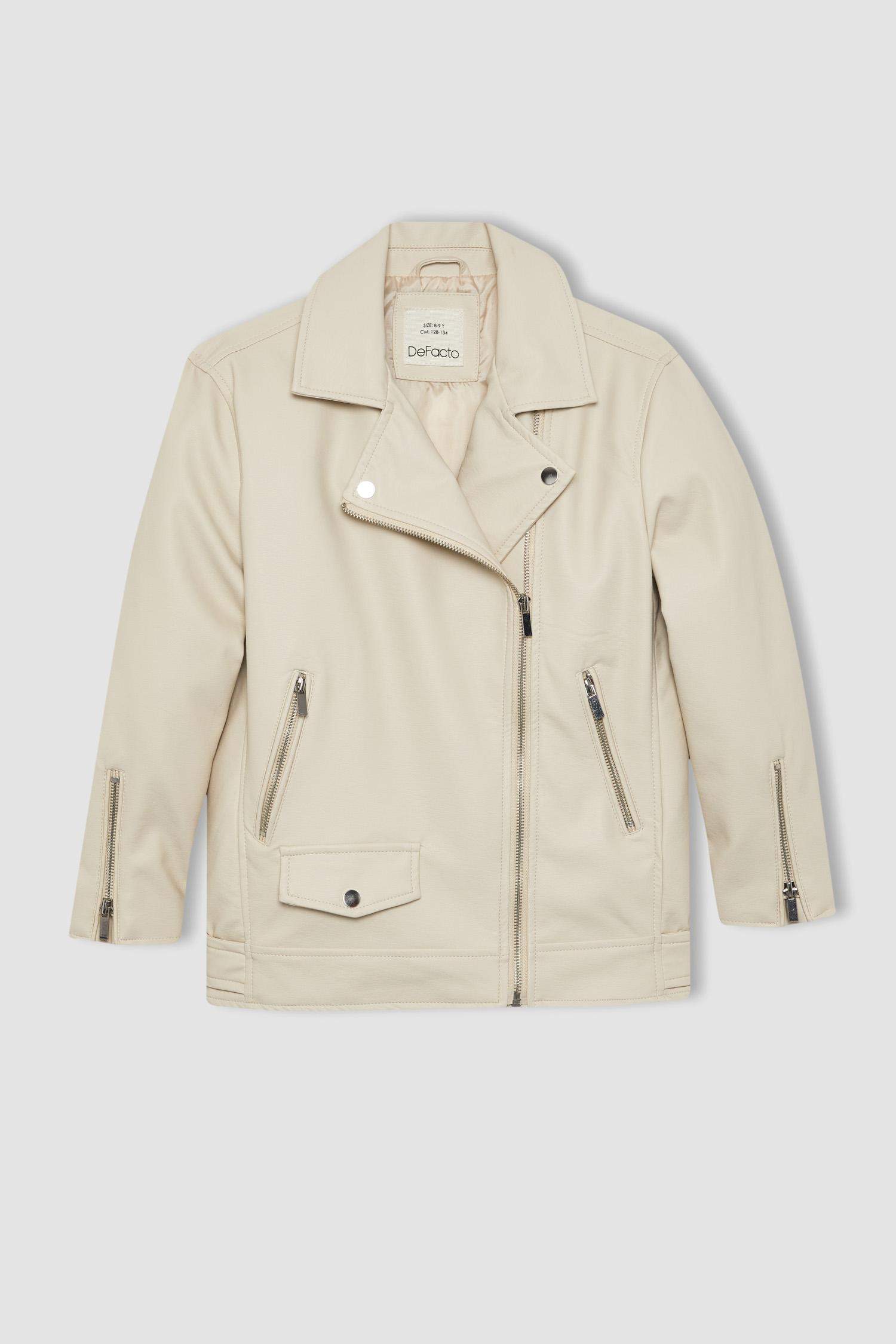 Куртка из искусственной кожи водоотталкивающая ткань оверсайз из искусственной кожи для девочек