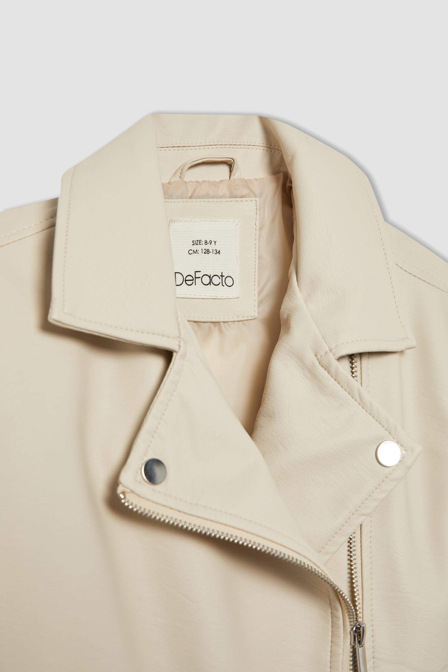 Куртка из искусственной кожи водоотталкивающая ткань оверсайз из искусственной кожи для девочек