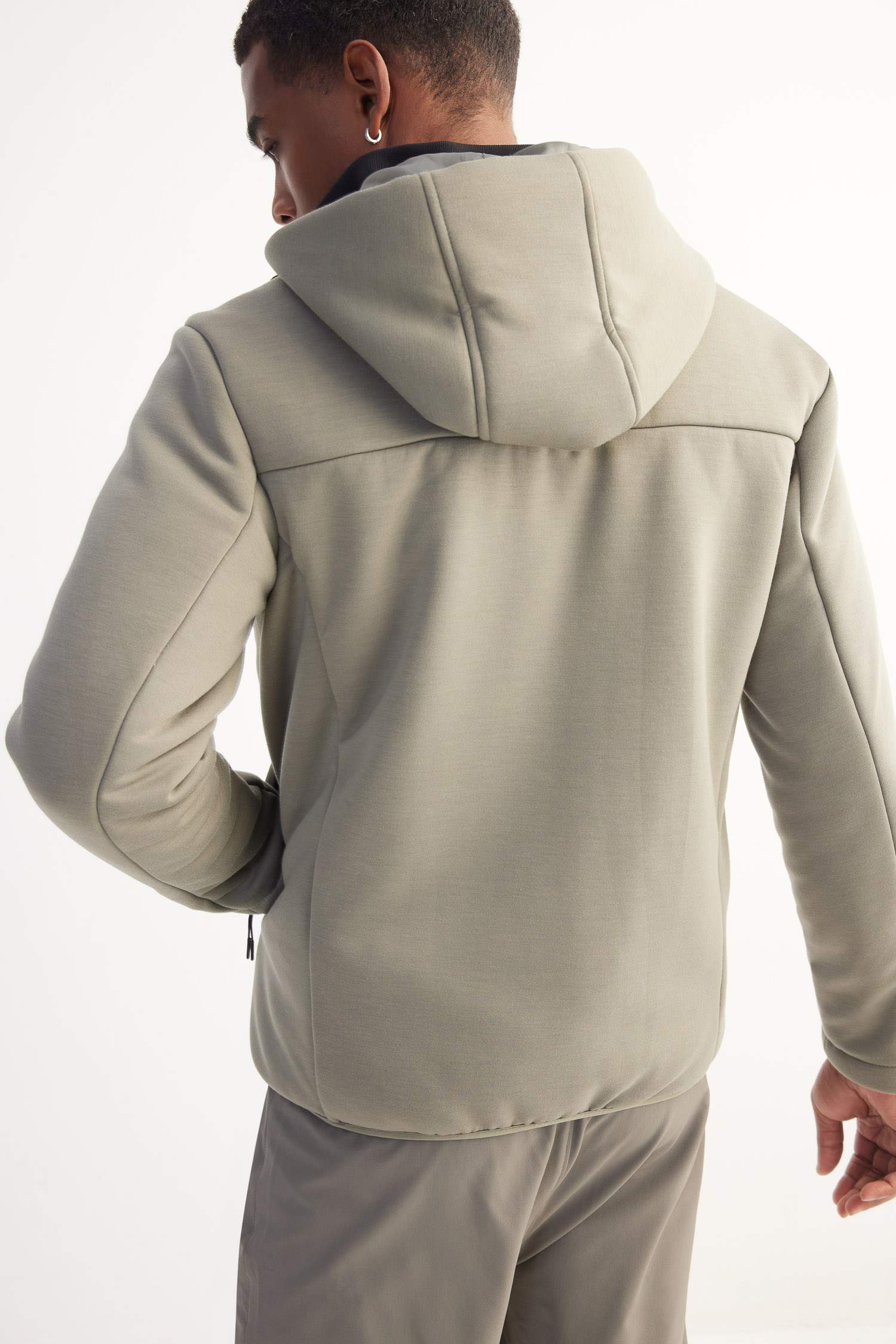 جاكيت سليم فيت بغطاء للرأس و سحاب من DeFactoFit