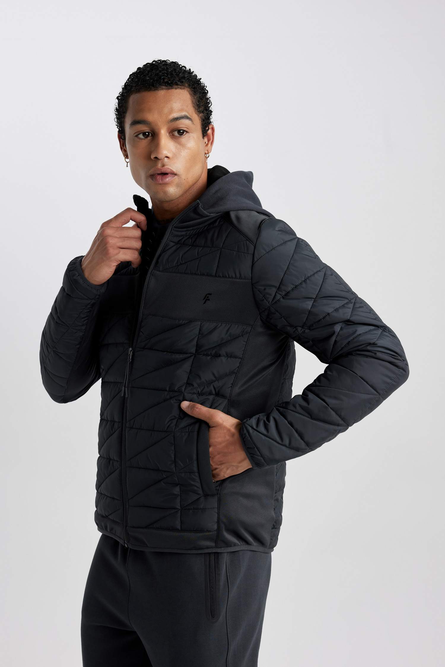 DeFactoFit Waterproof Windproof Slim Fit Hooded Zippered Jacket