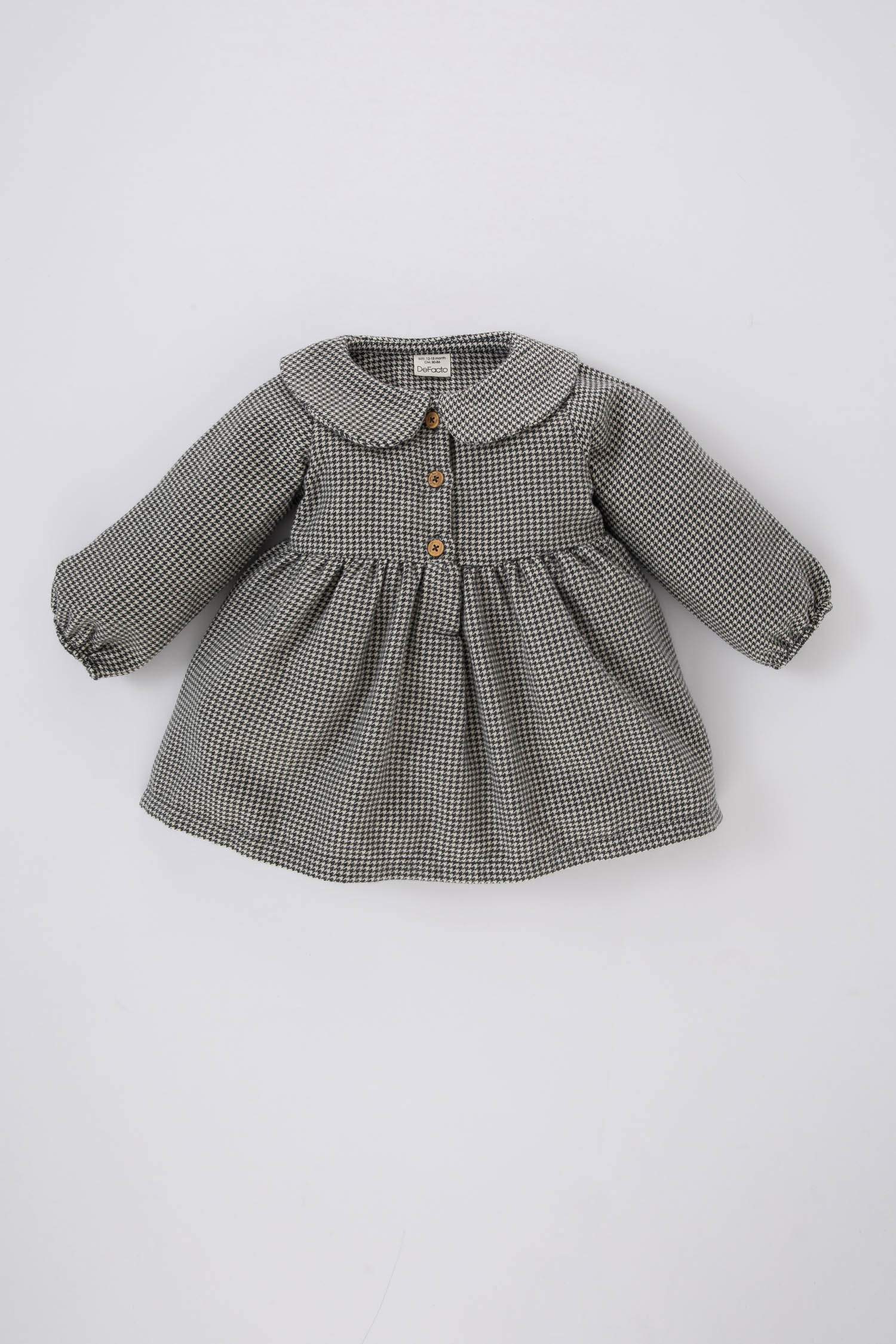 Сукня стандартного крою у клітку для малюків дівчаток