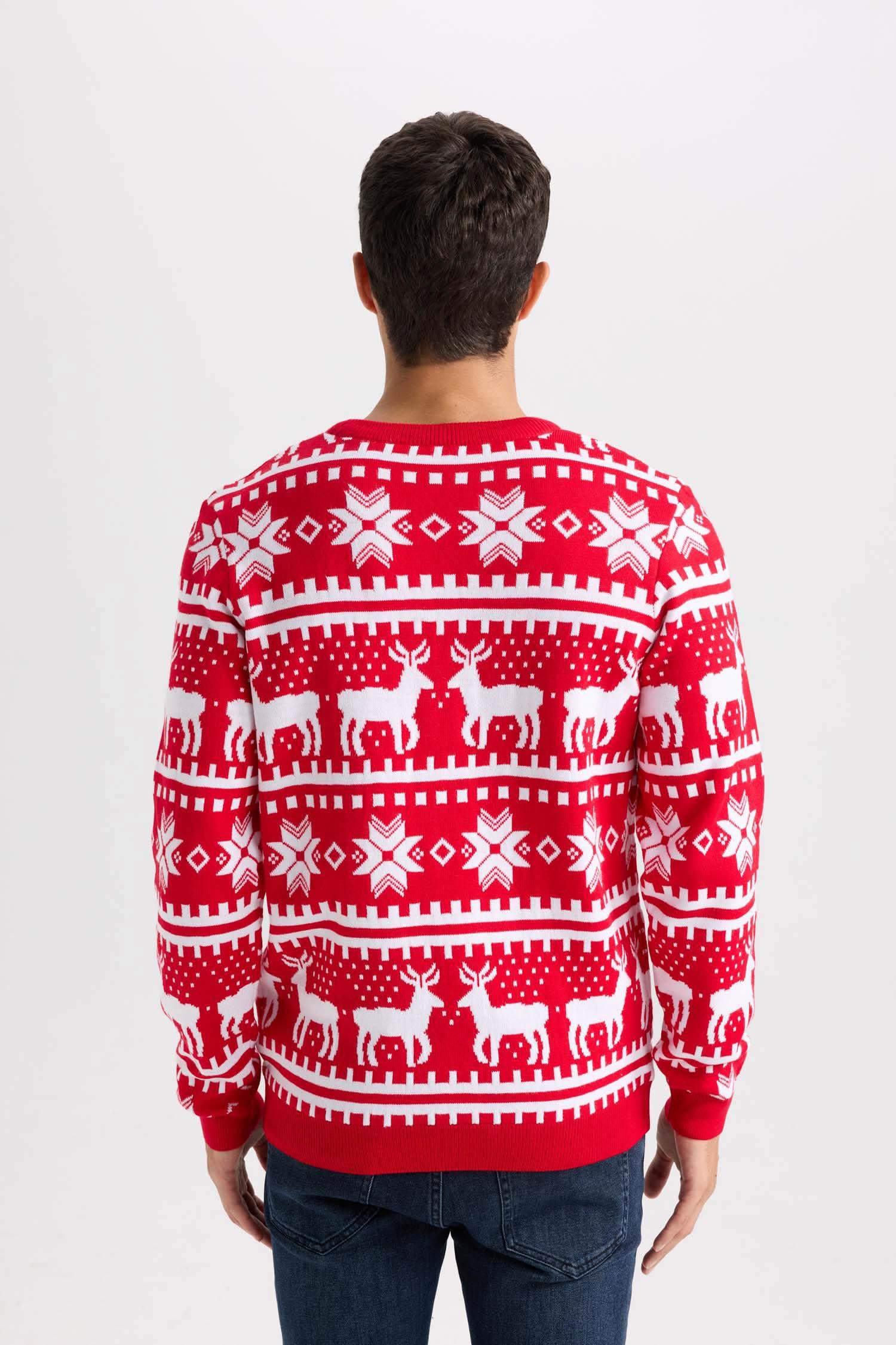 Standard Fit Crew Neck Knitted Pullover