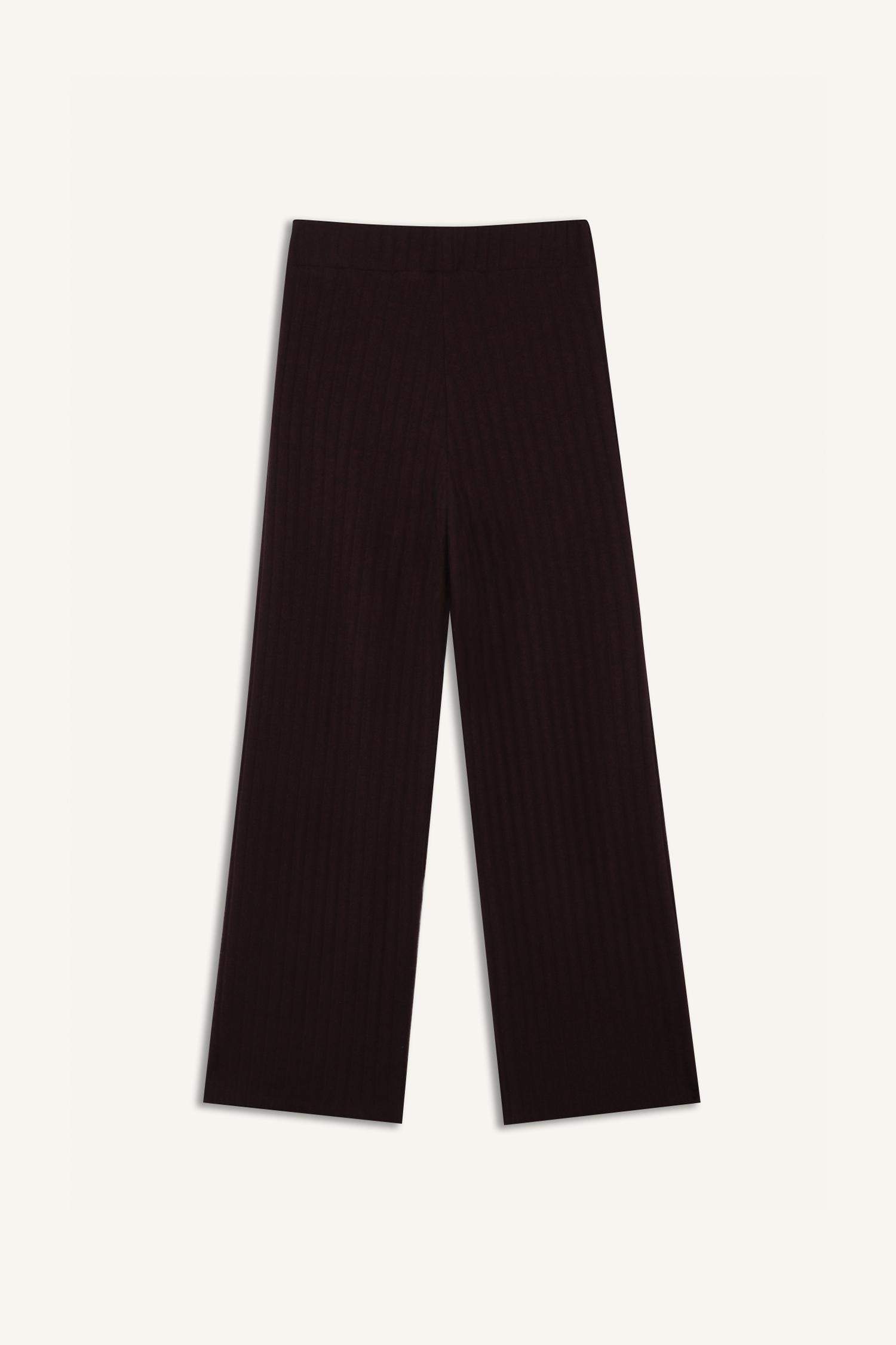 بنطلون سويت بانتس بيزك مضلع وايد ليج برجل واسع قصة عادية