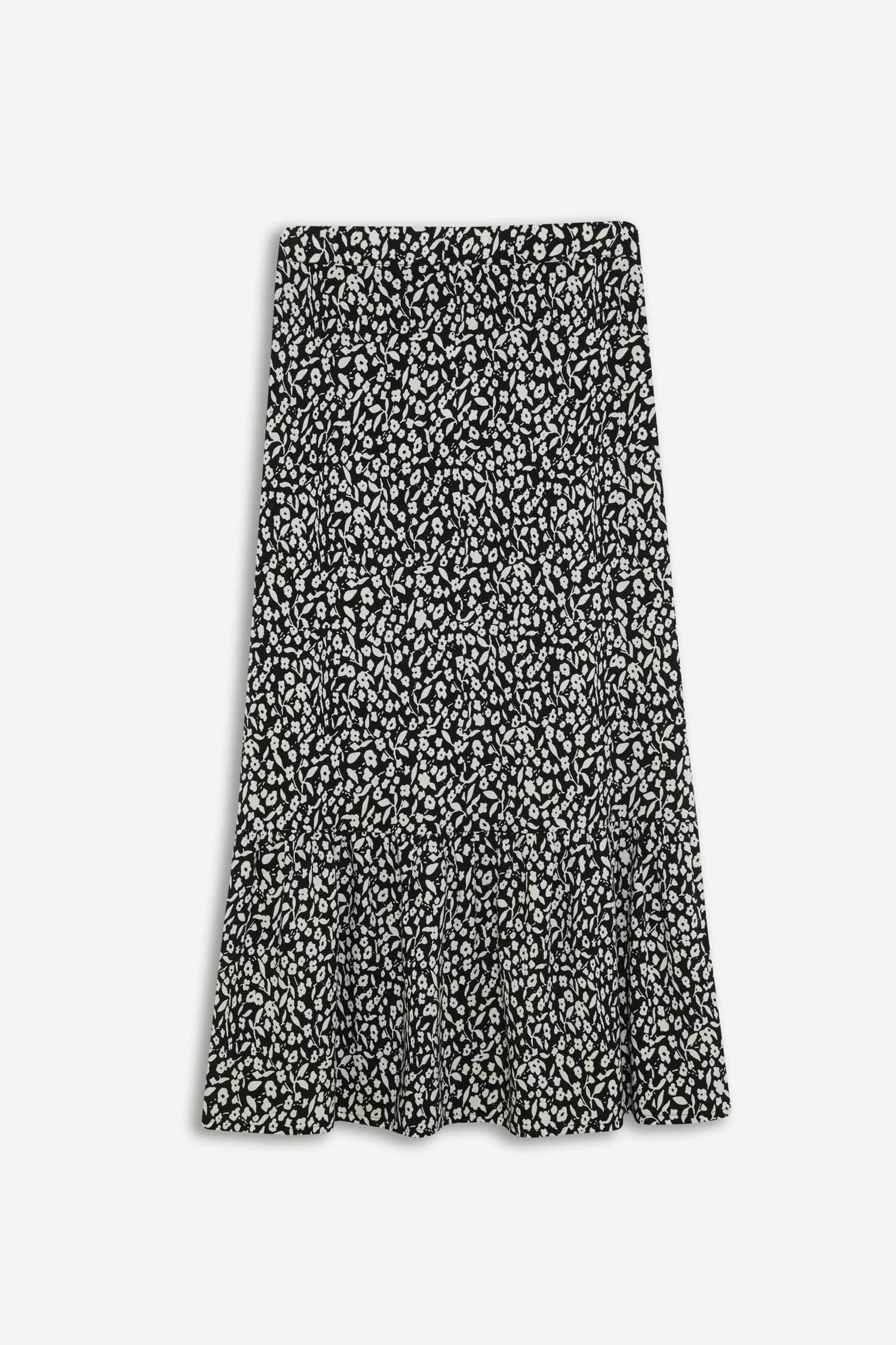 Floral Patterned Maxi Modest Skirt