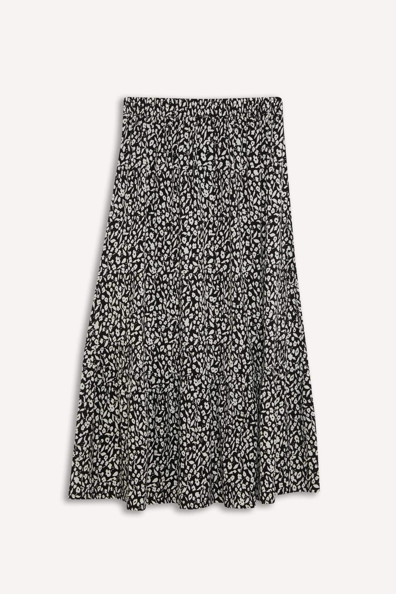 Floral Patterned Maxi Modest Skirt