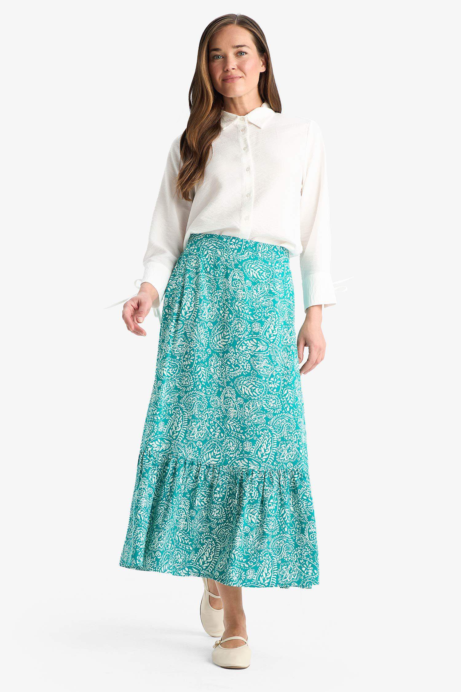 Printed Maxi Skirt