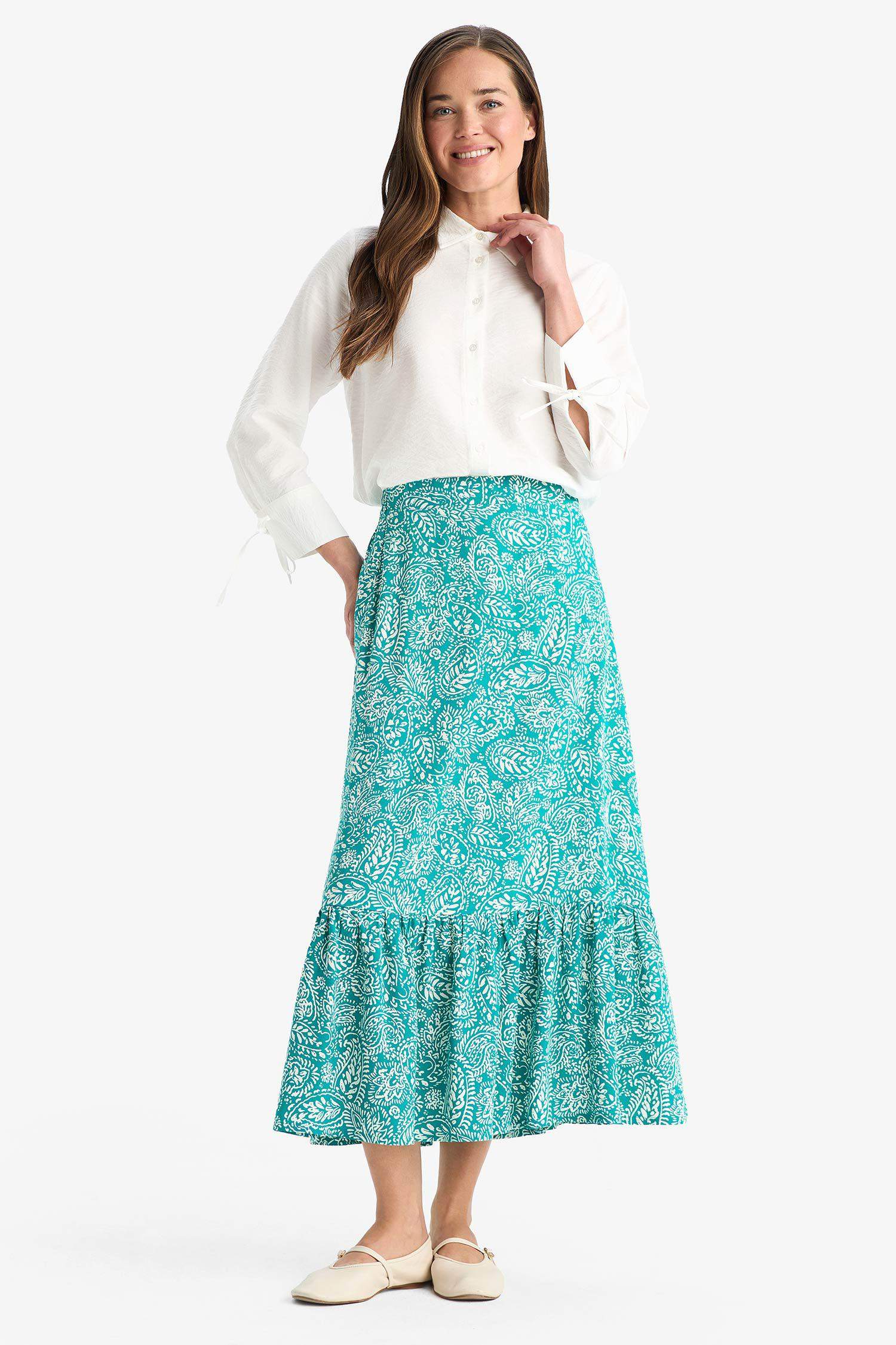 Printed Maxi Skirt