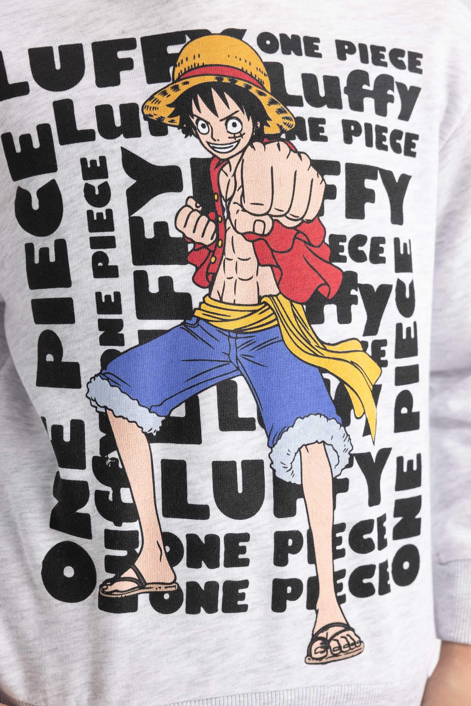 Erkek Çocuk One Piece Kapüşonlu Kalın Sweatshirt