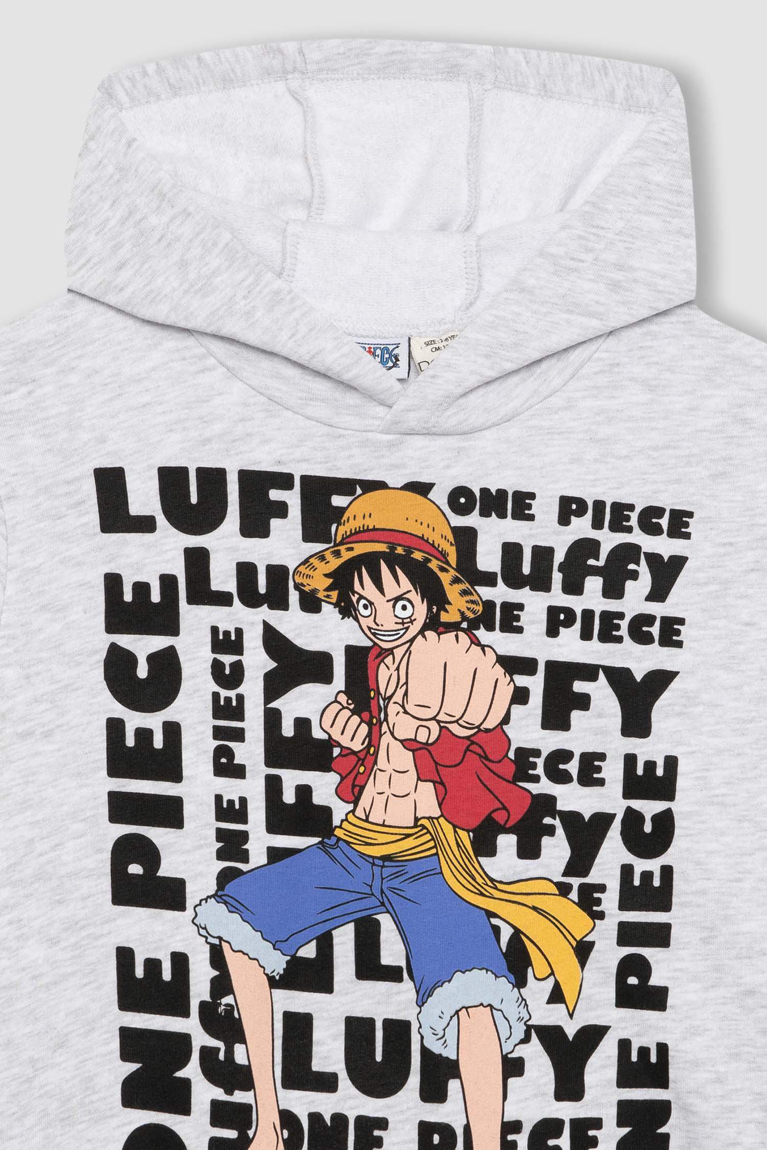 Erkek Çocuk One Piece Kapüşonlu Kalın Sweatshirt