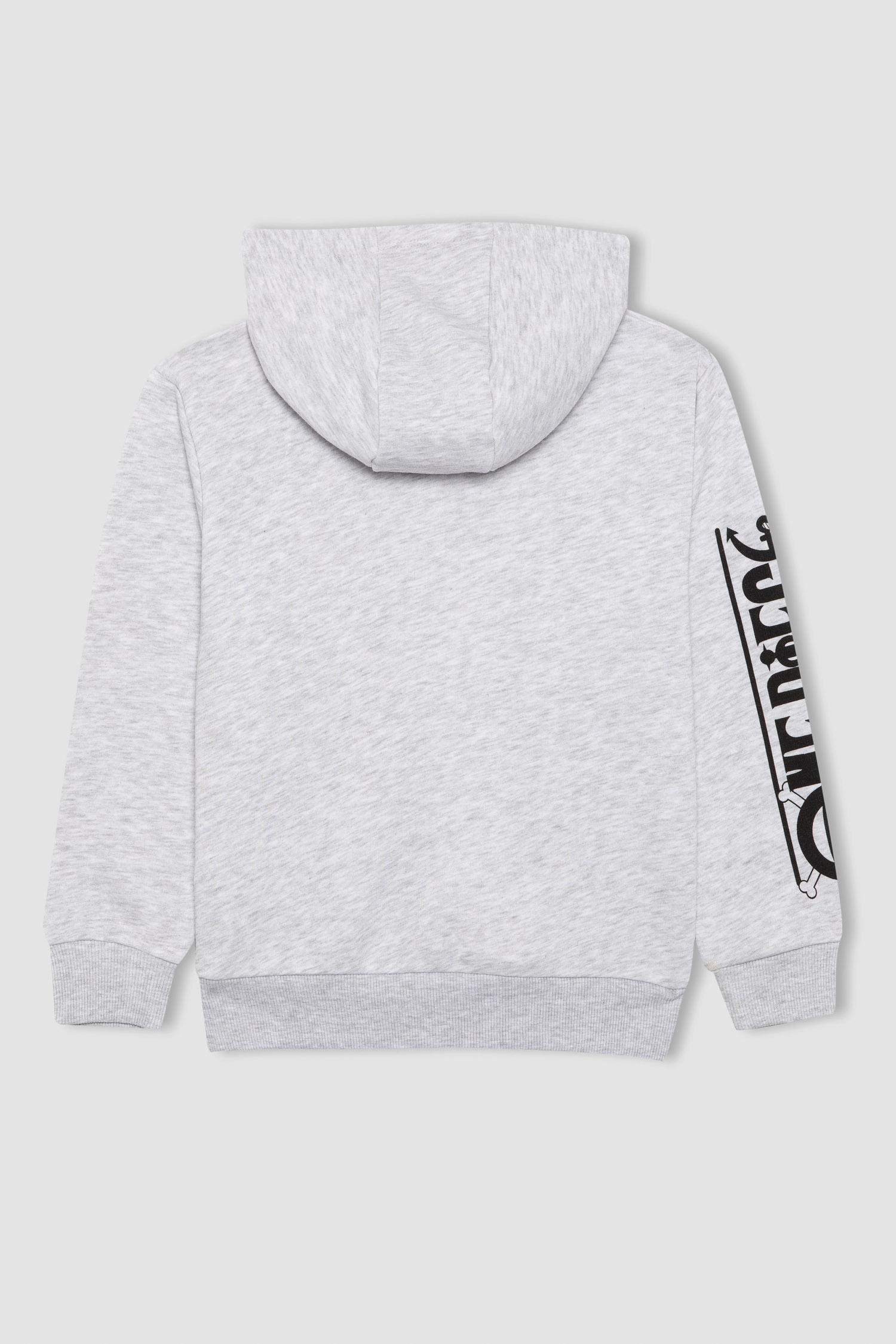 Erkek Çocuk One Piece Kapüşonlu Kalın Sweatshirt