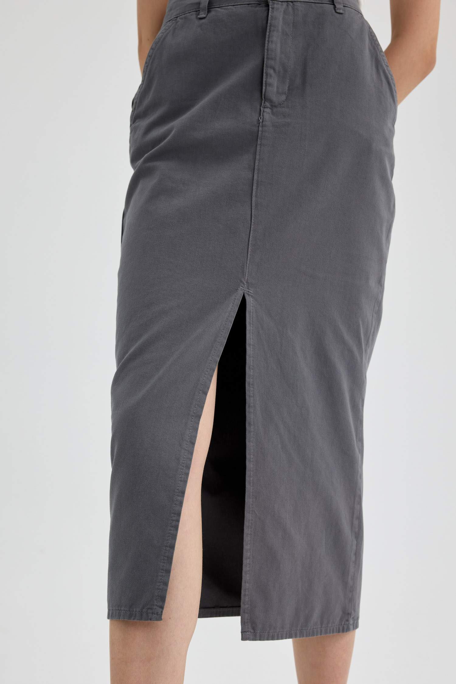 Gabardine Maxi Skirt