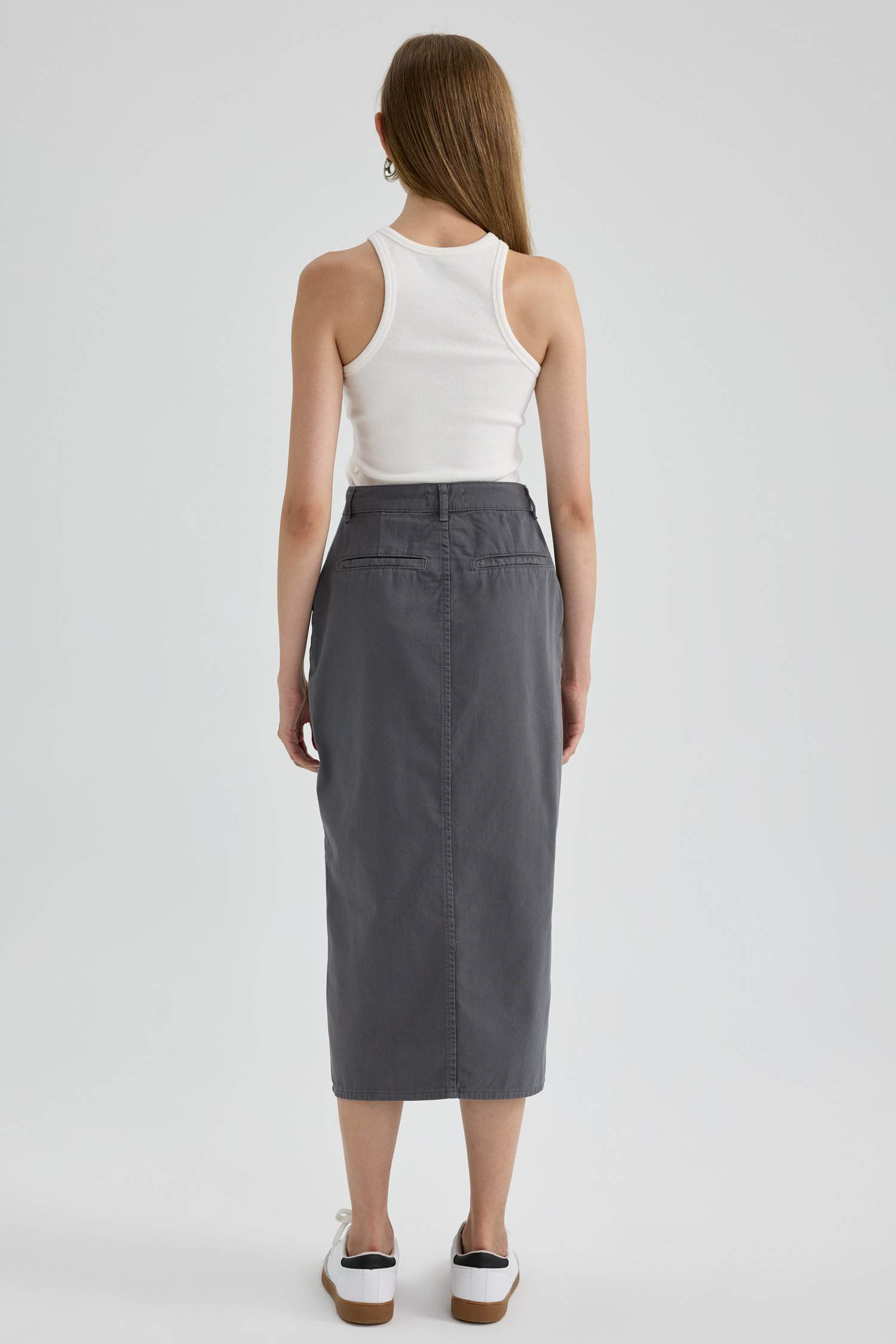 Gabardine Maxi Skirt