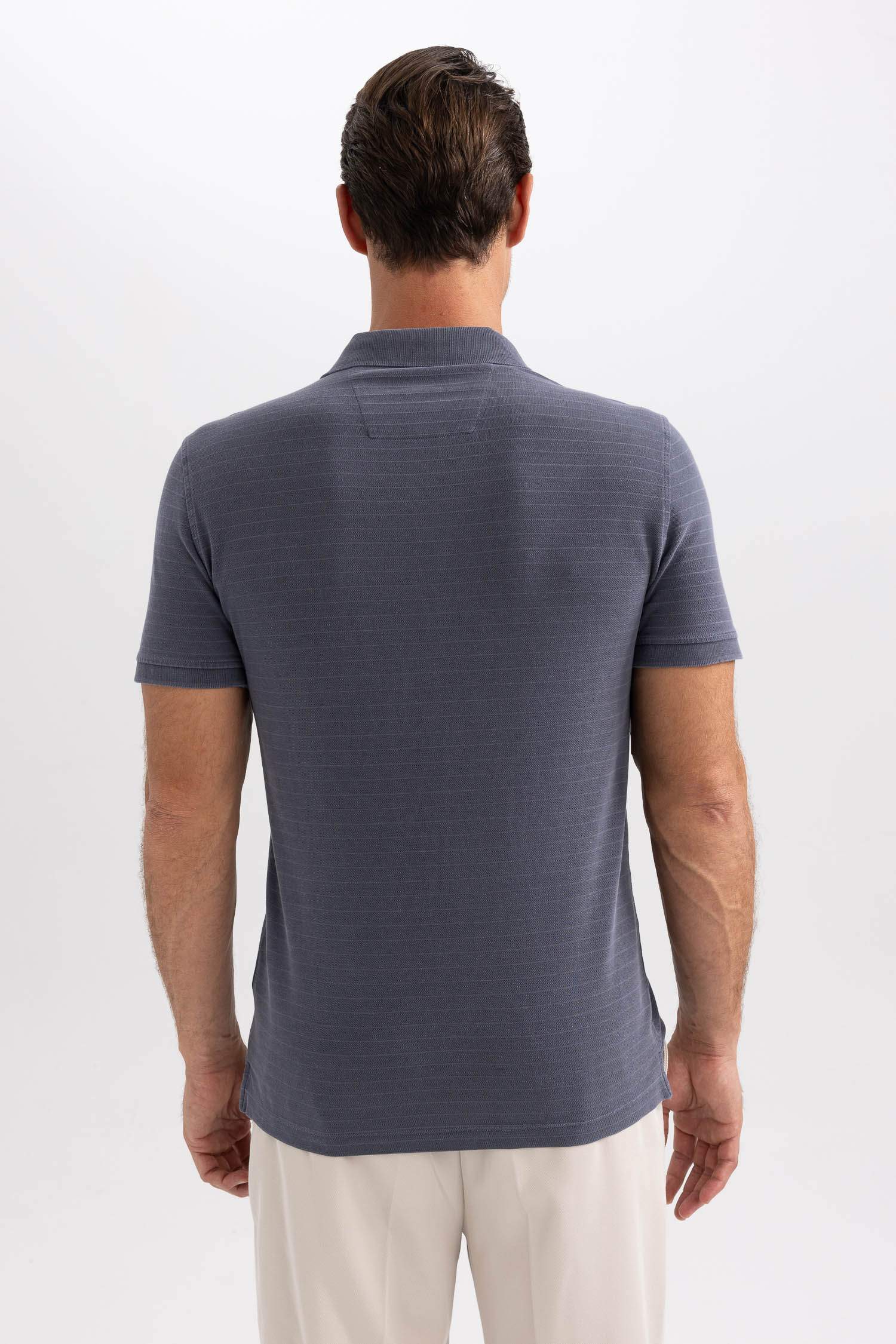 Slim Fit Polo Neck Short Sleeve T-Shirt