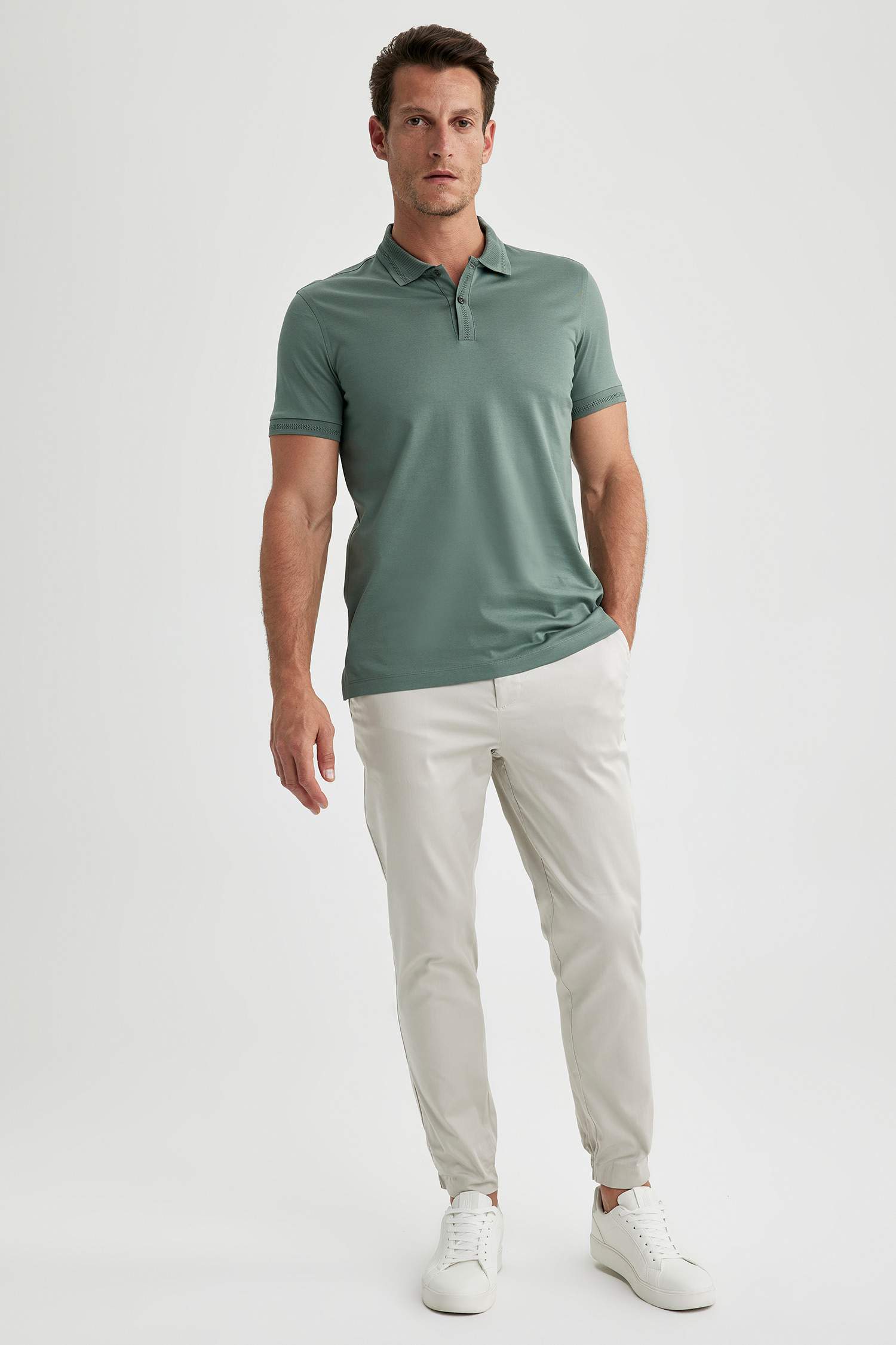 Slim Fit Short Sleeve Polo T-Shirt