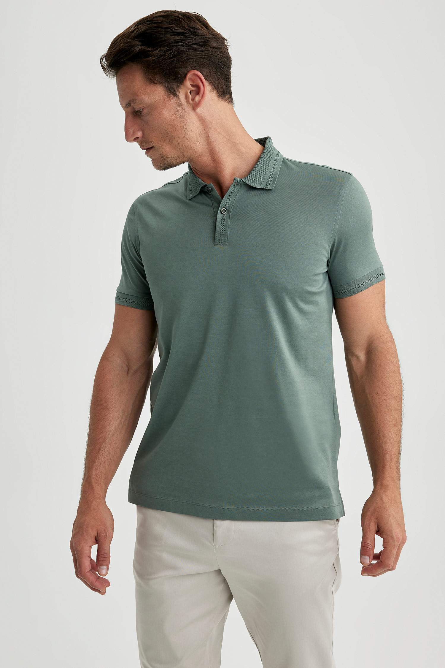 Slim Fit Short Sleeve Polo T-Shirt