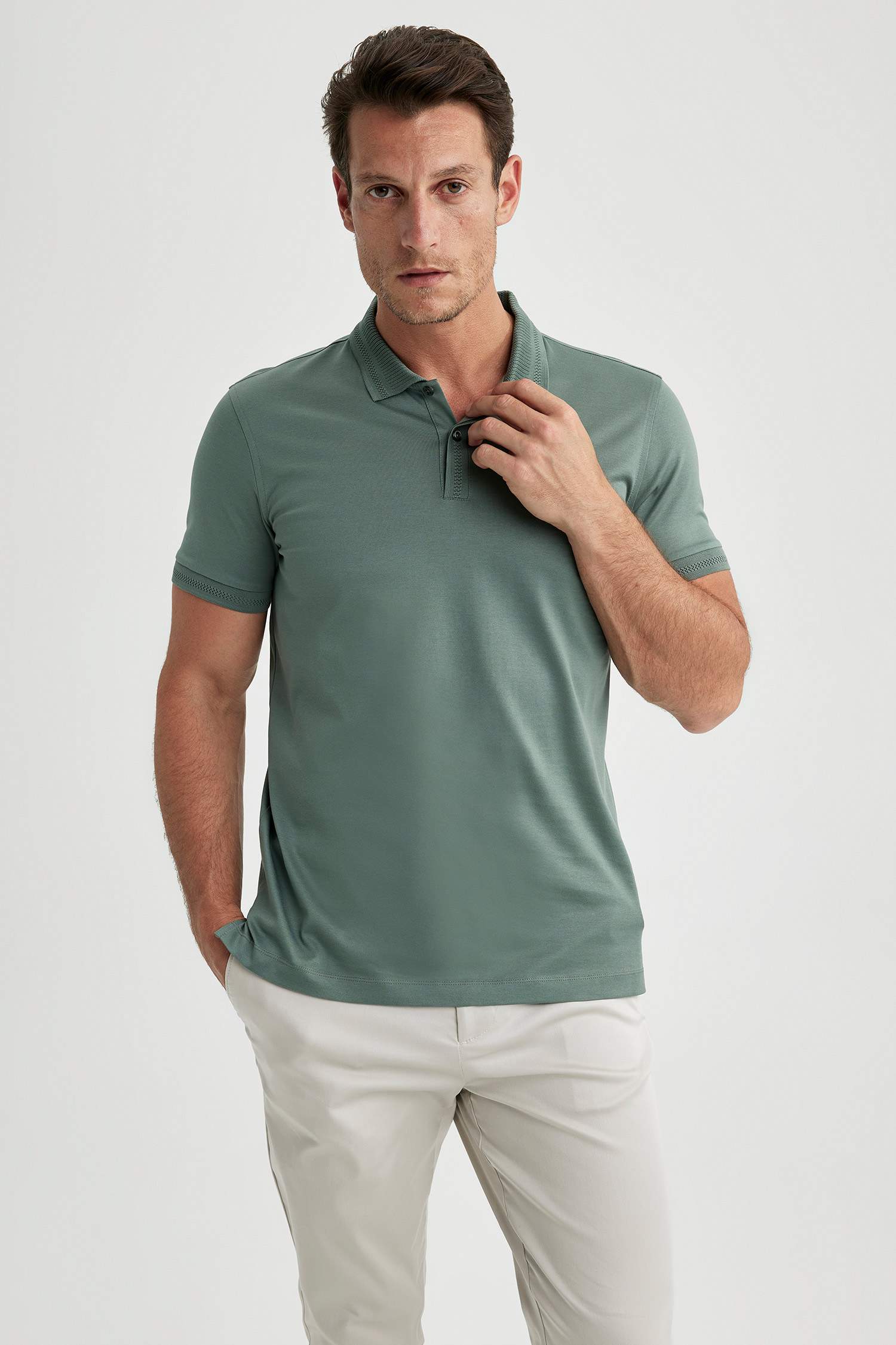 Slim Fit Short Sleeve Polo T-Shirt