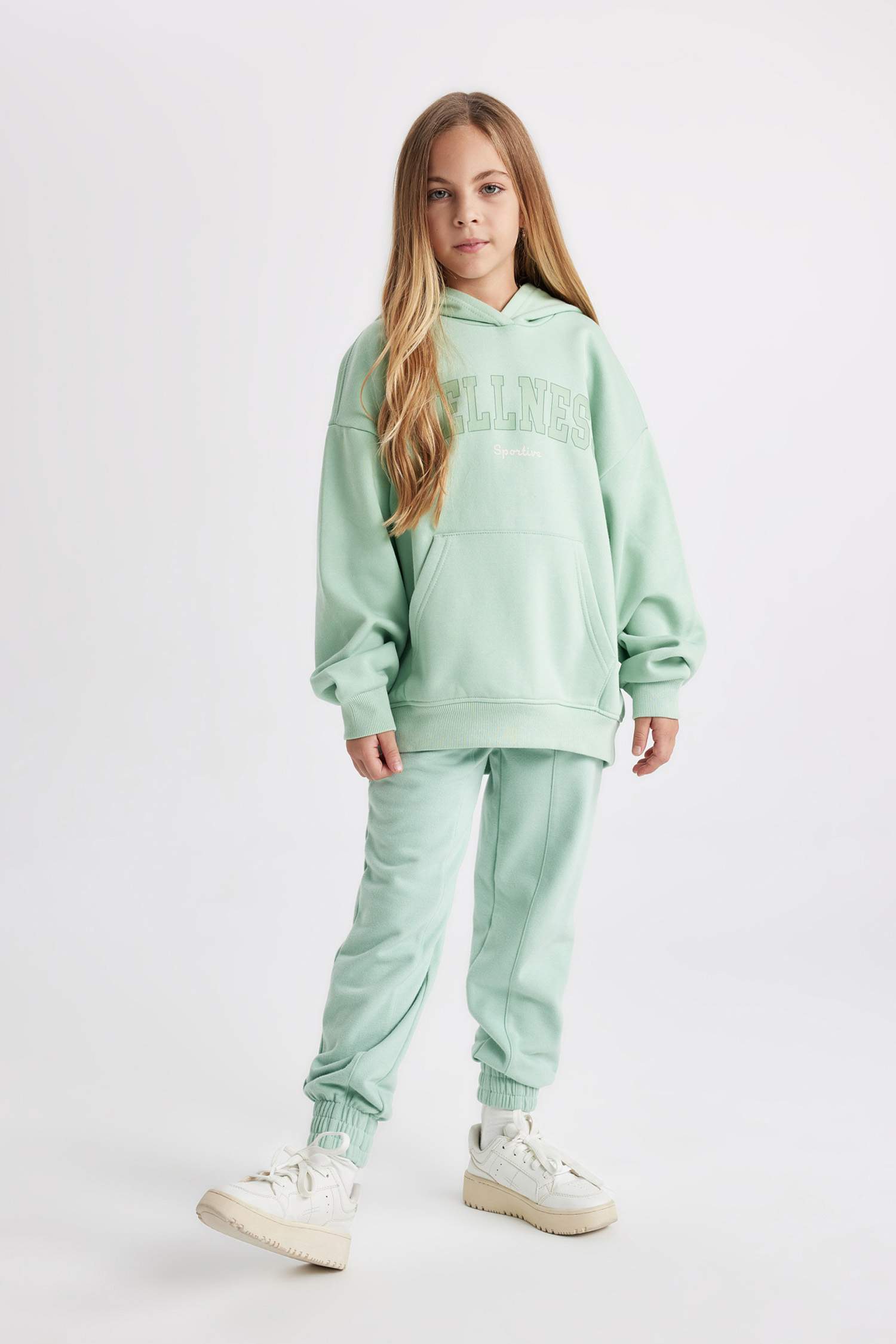 Girl Oversize Fit Hooded Thick Sweatshirt